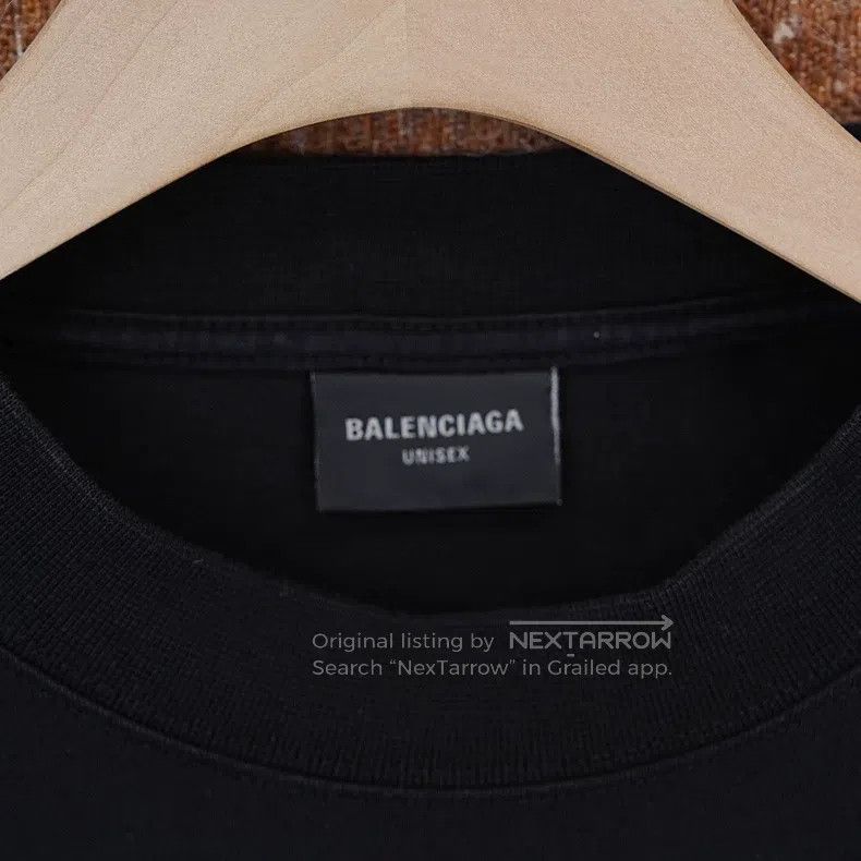 Balenciaga Balenciaga Black XL print label short-sleeve Size US S / EU 44-46 / 1 - 3 Thumbnail
