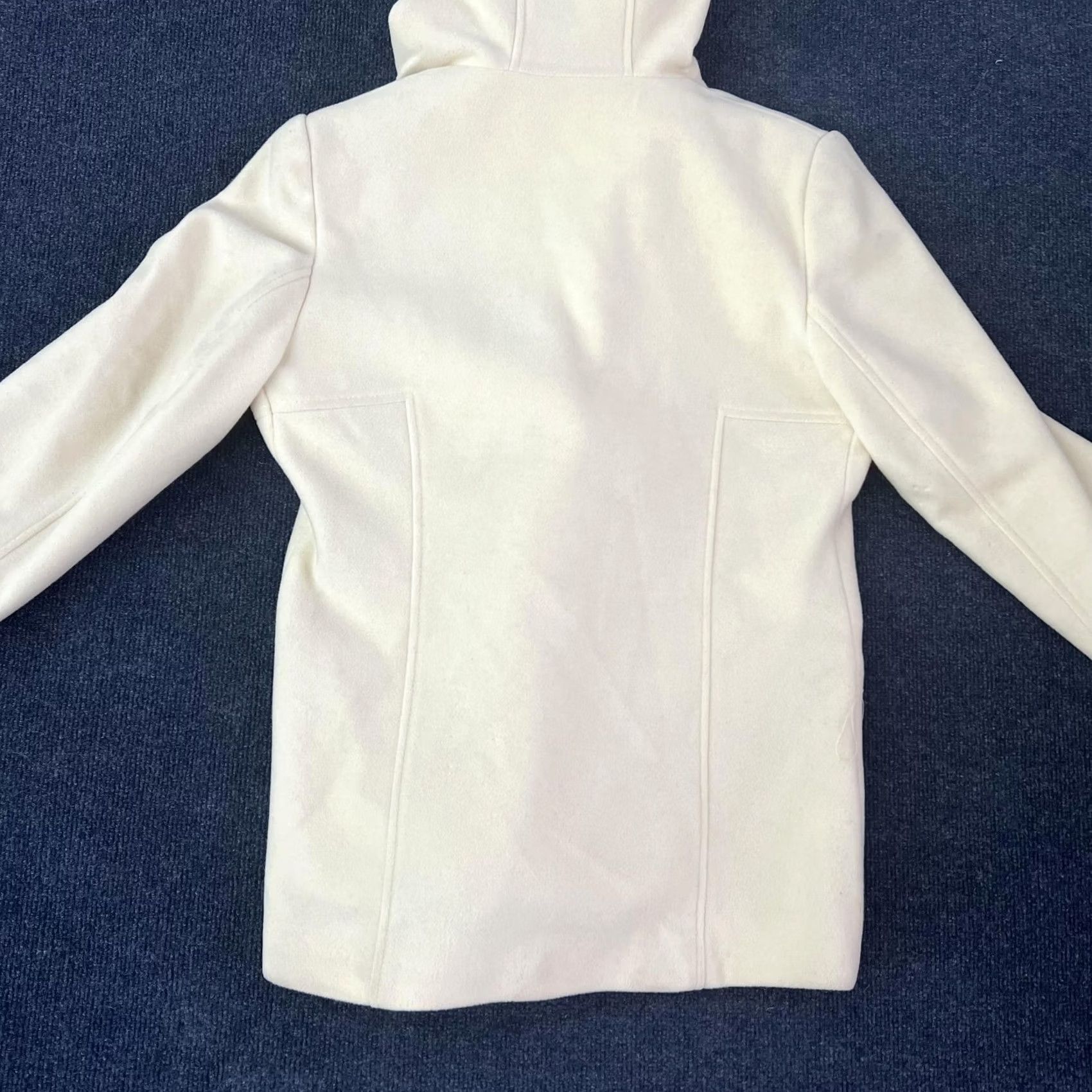 Mackintosh Mackintosh New England Coat Womens Medium White Wool Hooded Pea Double Breasted Size M / US 6-8 / IT 42-44 - 6 Thumbnail