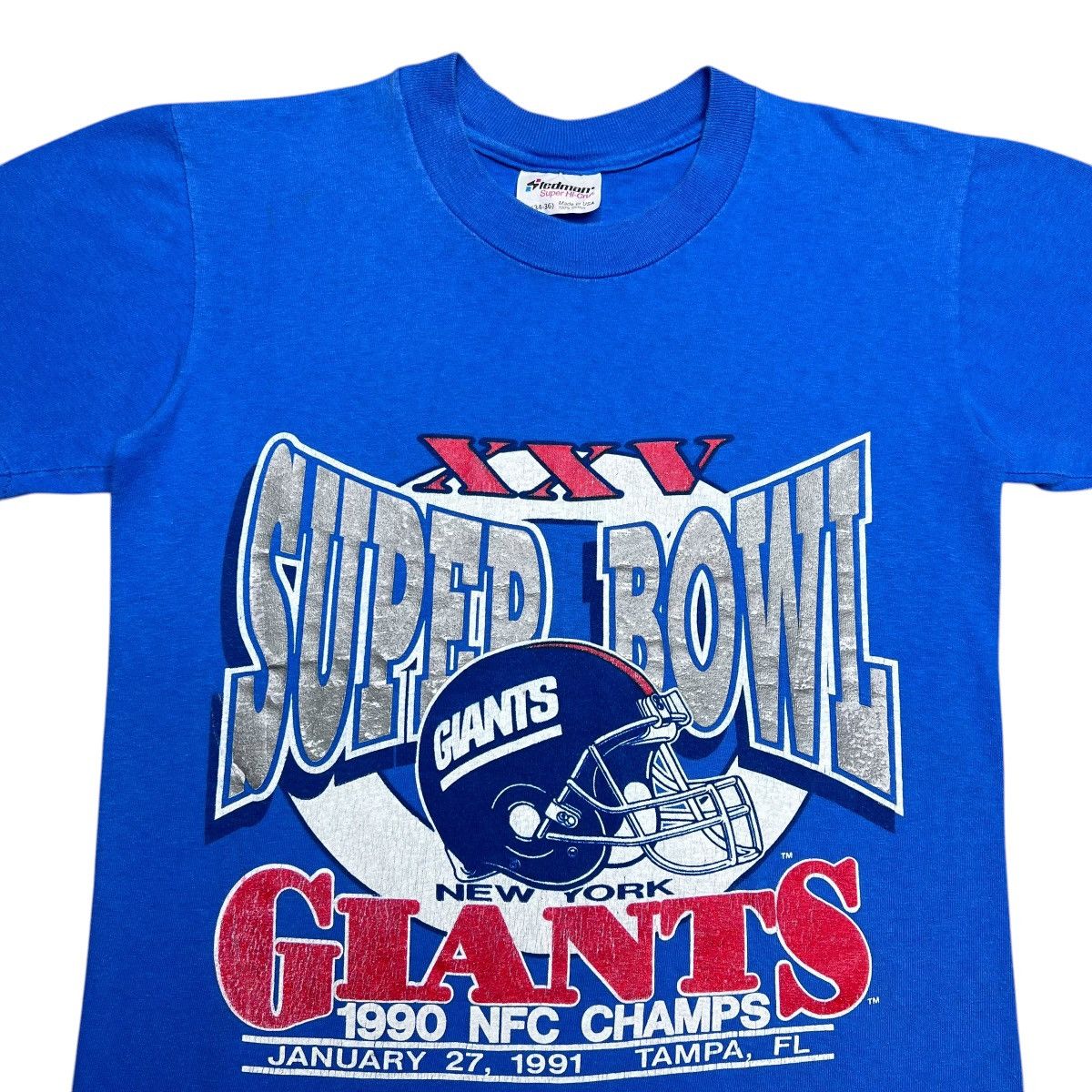 NFL Vtg 1990 NFL New York Giants AFC Champions Graphic T-Shirt Size US S / EU 44-46 / 1 - 4 Thumbnail