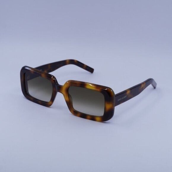 Saint Laurent Paris Saint Laurent SL534 SUNRISE 012 Sunglasses Havana Rectangle Size ONE SIZE - 5 Thumbnail