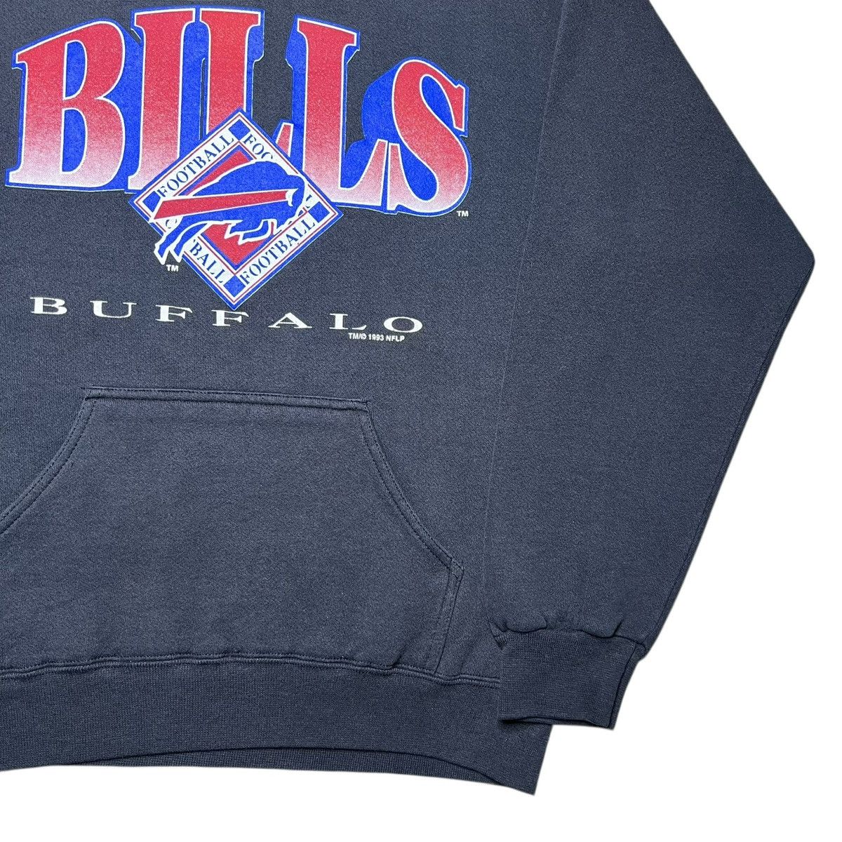 NFL Vintage 90s NFL Buffalo Bills Trench Ultra Spell Out Hoodie Size US L / EU 52-54 / 3 - 15 Thumbnail