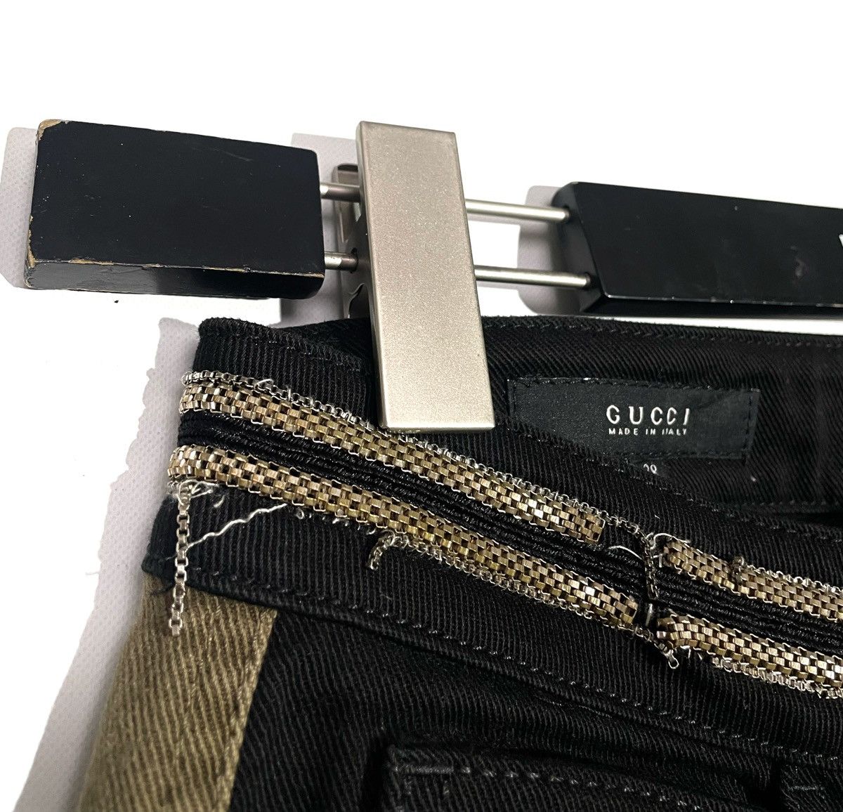 Gucci Gucci Women Black Slim Jeans Gold Fitting LAMPO Size 38 Size 26" / US 2 / IT 38 - 4 Thumbnail