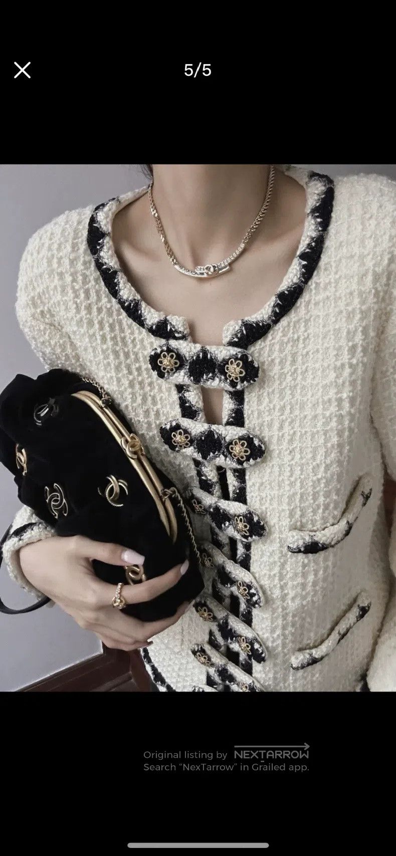 Chanel Chanel Salzburg Series Beige Lion Button Coat Size S / US 4 / IT 40 - 7 Thumbnail