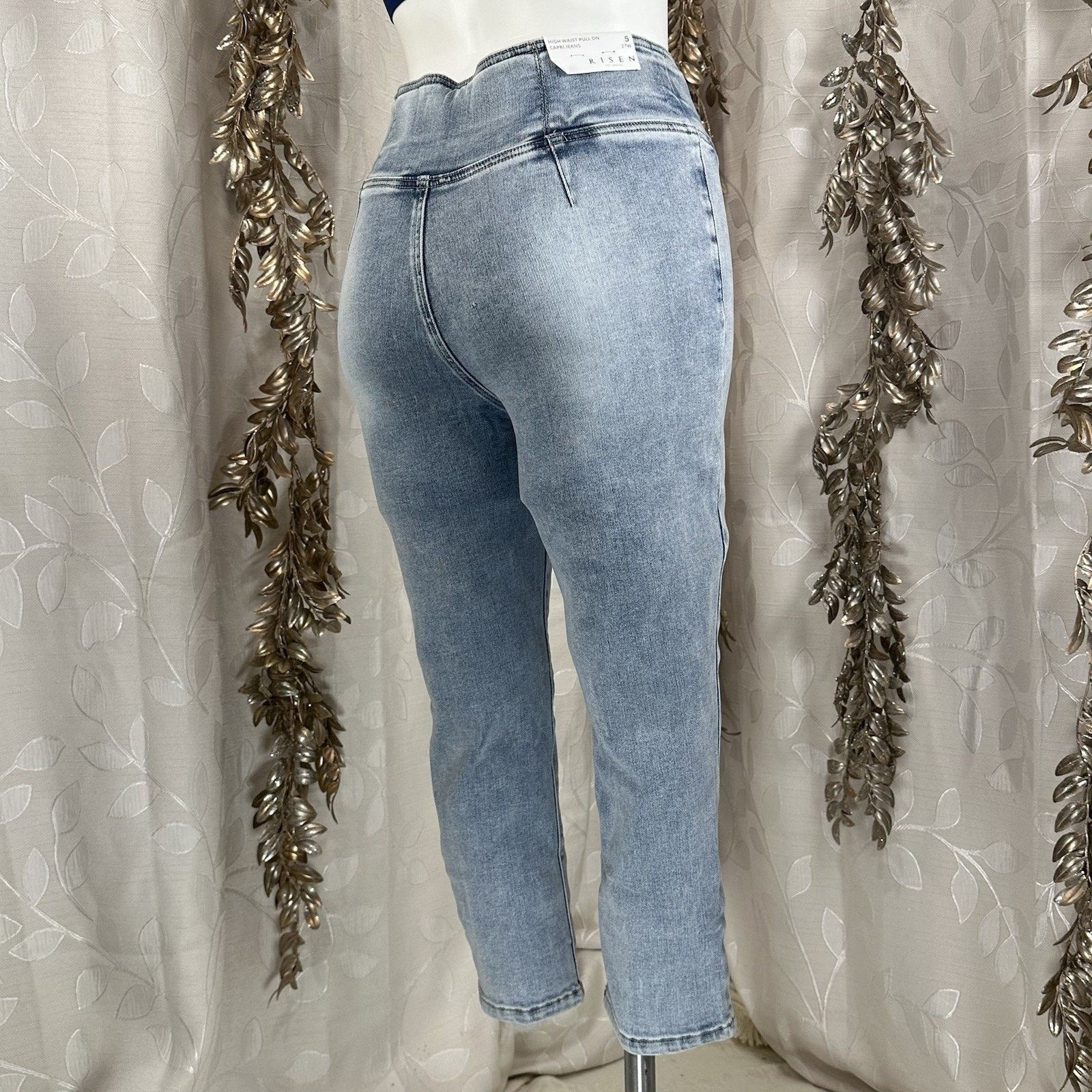 Other Risen Jeans Women’s 5/27 Crossover Waist Crop Denim Capri Size 27" / US 4 / IT 40 - 3 Thumbnail