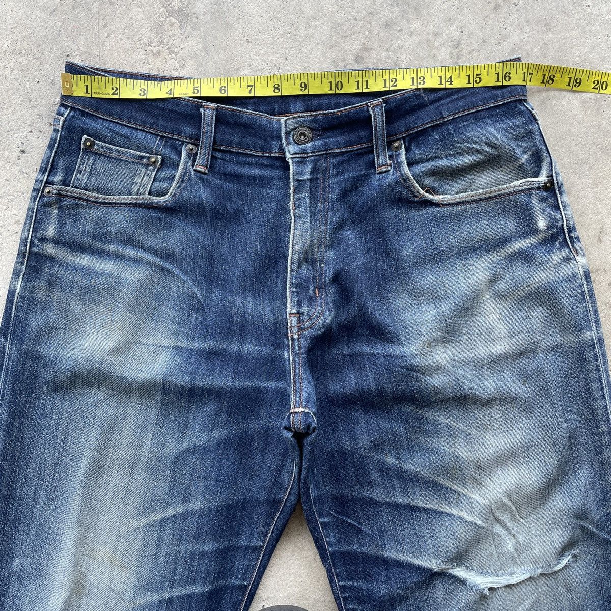 Japanese Brand W34💥 Vintage Japanese Distressed Faded Jeans Denim Pants Size US 34 / EU 50 - 5 Thumbnail