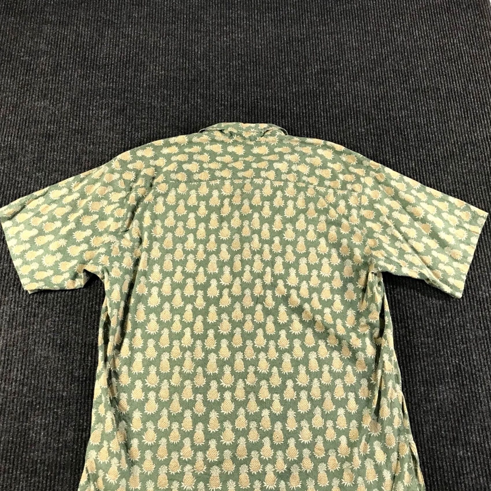 Tori Richard Tori Richard Mens Pineapple Print Short Sleeve Button Front Shirt Green XL Size US XL / EU 56 / 4 - 5 Thumbnail