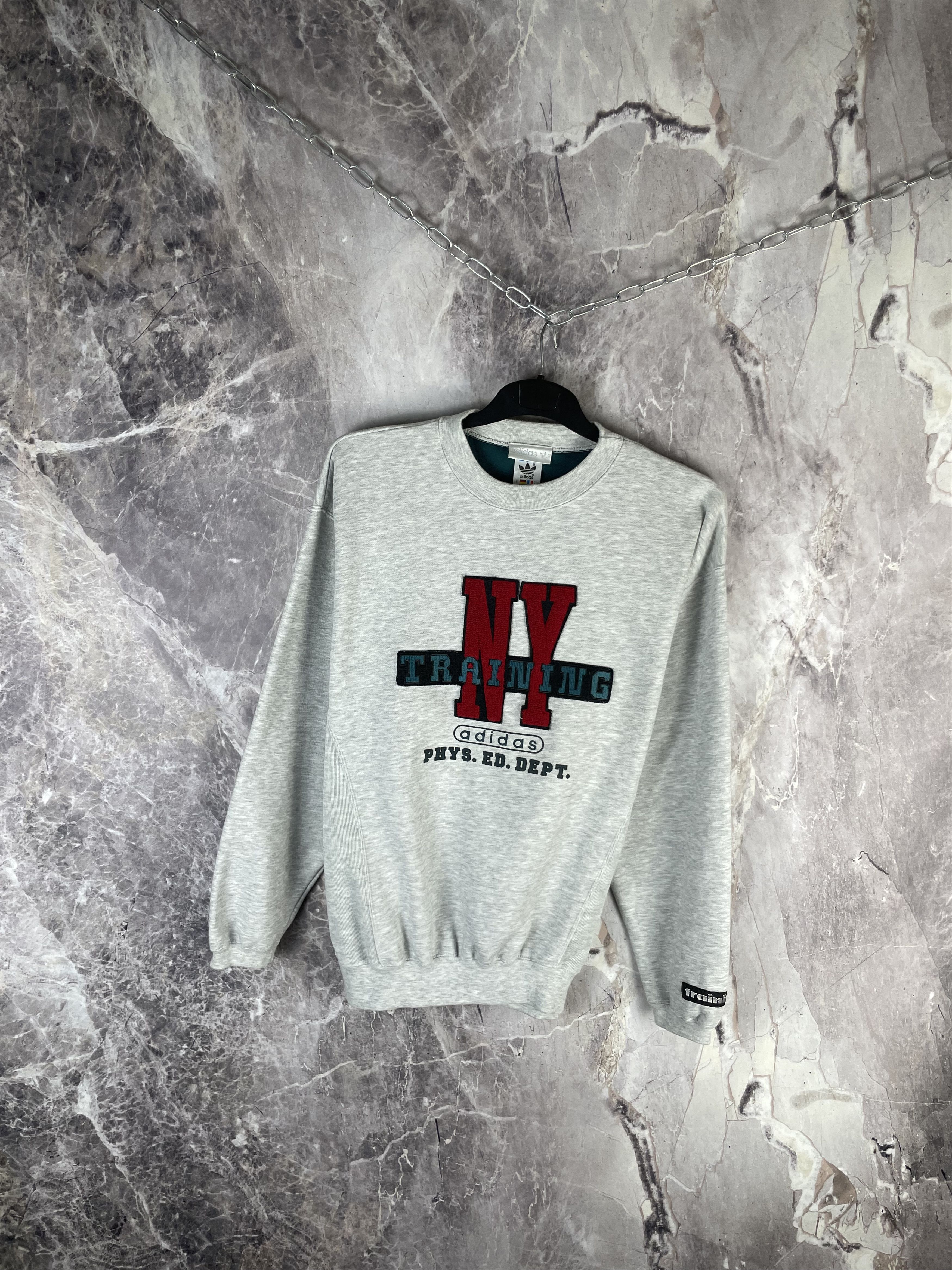 Adidas Vintage 90s Adidas Training Sweatshirt Boxy Fit Street Style Size US M / EU 48-50 / 2 - 2 Thumbnail