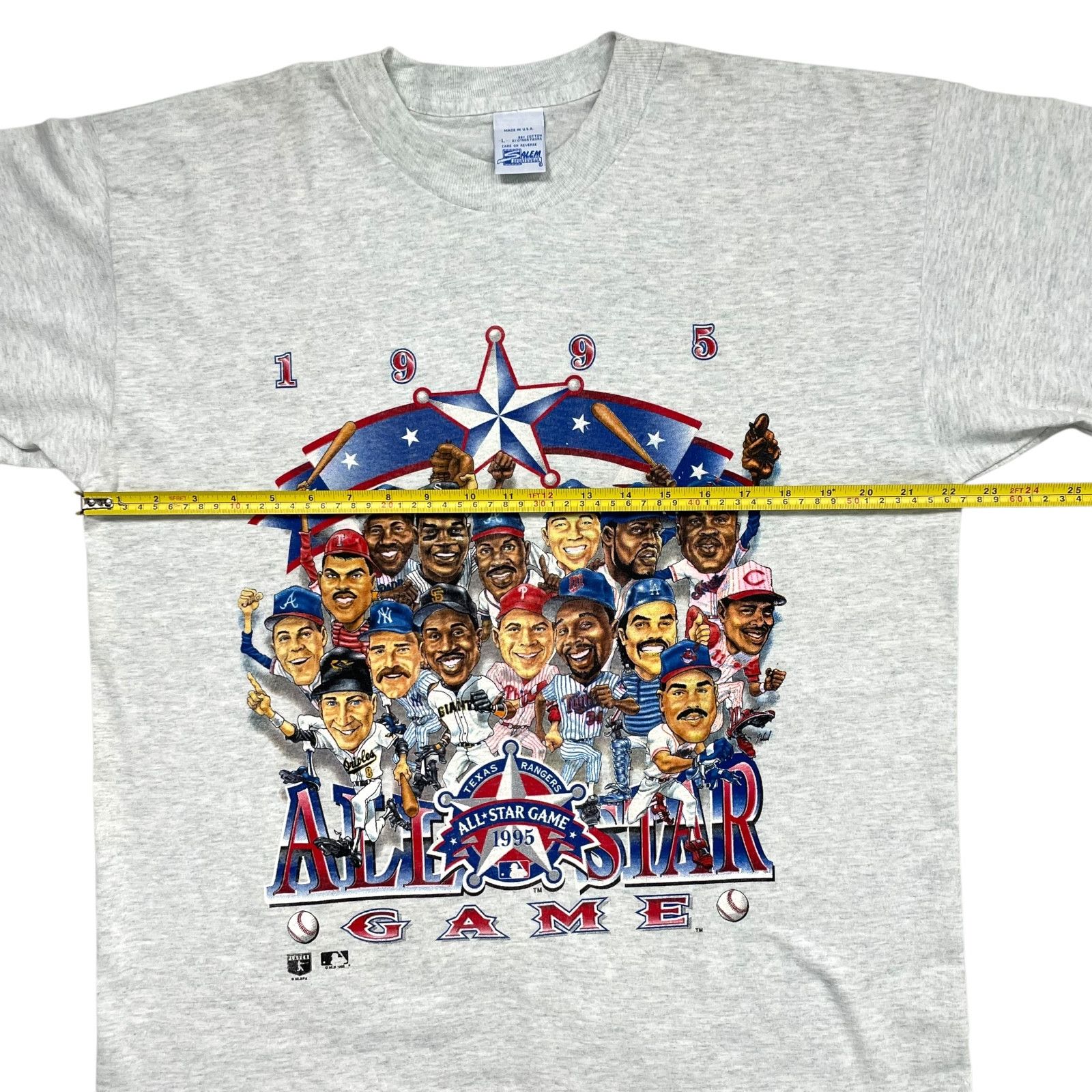 MLB VTG DS 90s ALL STAR GAME 1995 TEXAS SALEM CARICATURE T-SHIRT Size US L / EU 52-54 / 3 - 8 Thumbnail