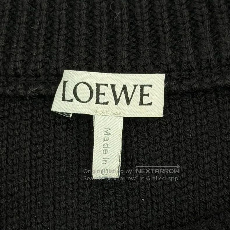 Loewe Loewe Black embroidered logo wool sweater Size L / US 10 / IT 46 - 5 Thumbnail