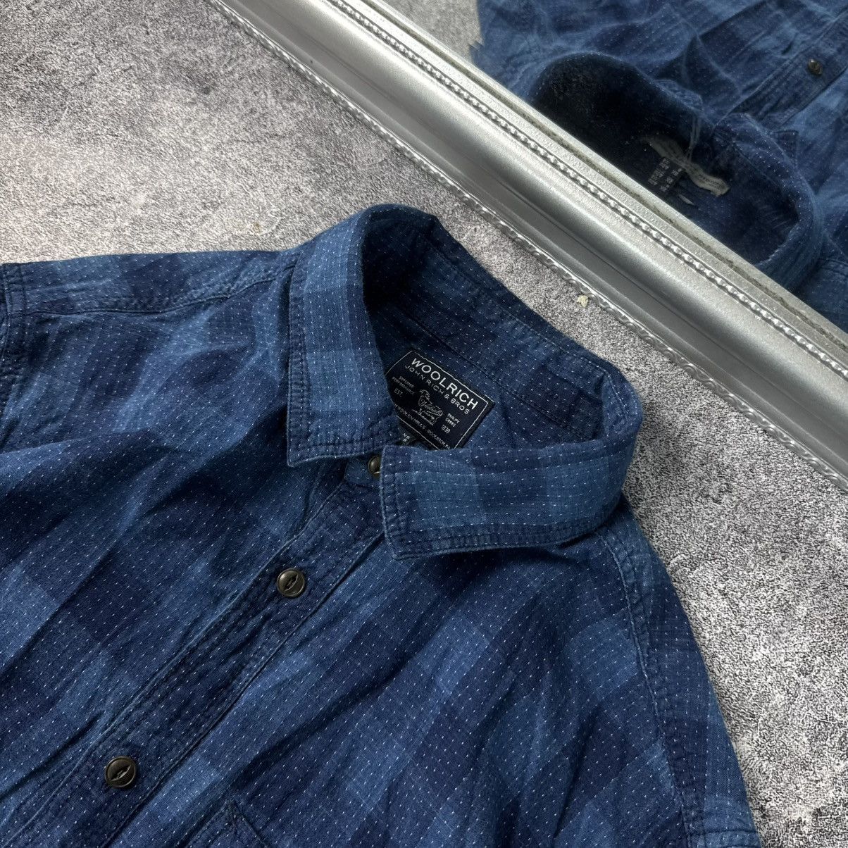 Woolrich Woolen Mills Woolrich Blue Check Flannel Shirt / Vintage 90s Gorpcore Size US XS / EU 42 / 0 - 2 Thumbnail