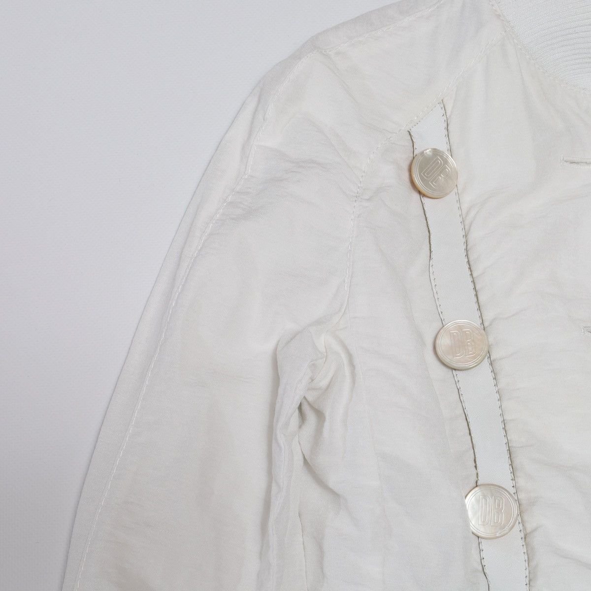 Dirk Bikkembergs Dirk Bikkembergs Vintage Viscose Linen White Jacket Buttons Size S / US 4 / IT 40 - 6 Thumbnail
