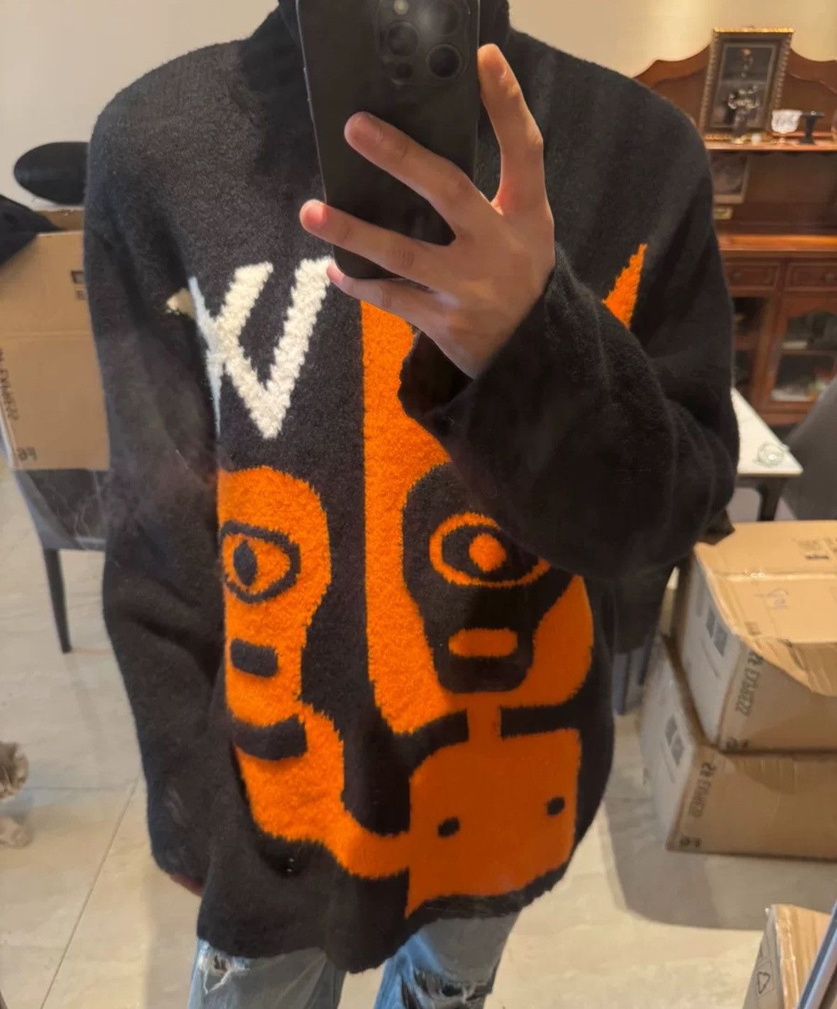 Walter Van Beirendonck WALTER VAN BEIRENDINCK SKULL KNIT Skull Collar Sweater Size US L / EU 52-54 / 3 - 7 Thumbnail