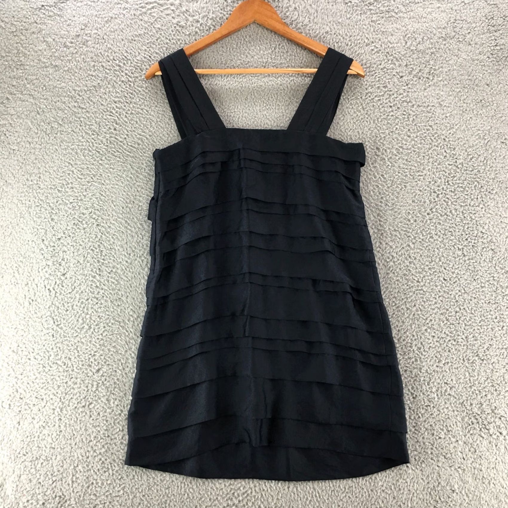 H&M H&M Mini Dress Women 8 Black Sleeveless Wide Strap Square Neck Date Night Dress Size M / US 6-8 / IT 42-44 - 7 Thumbnail