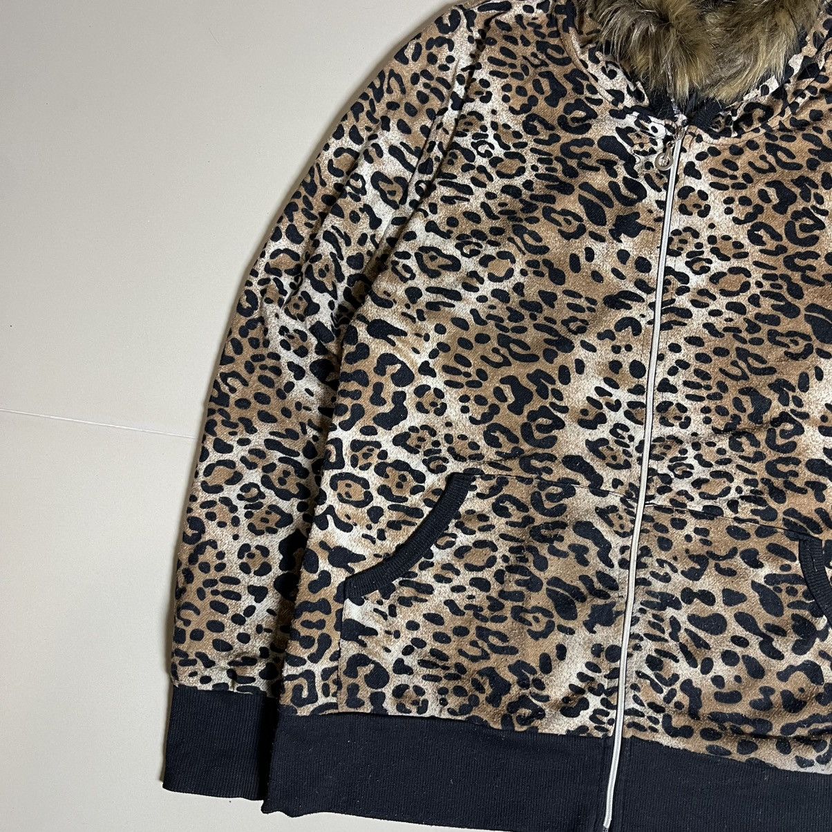 Hysteric Glamour Y2K Leopard Fur Trim Hooded Zip Up Hoodie Size US M / EU 48-50 / 2 - 2 Thumbnail