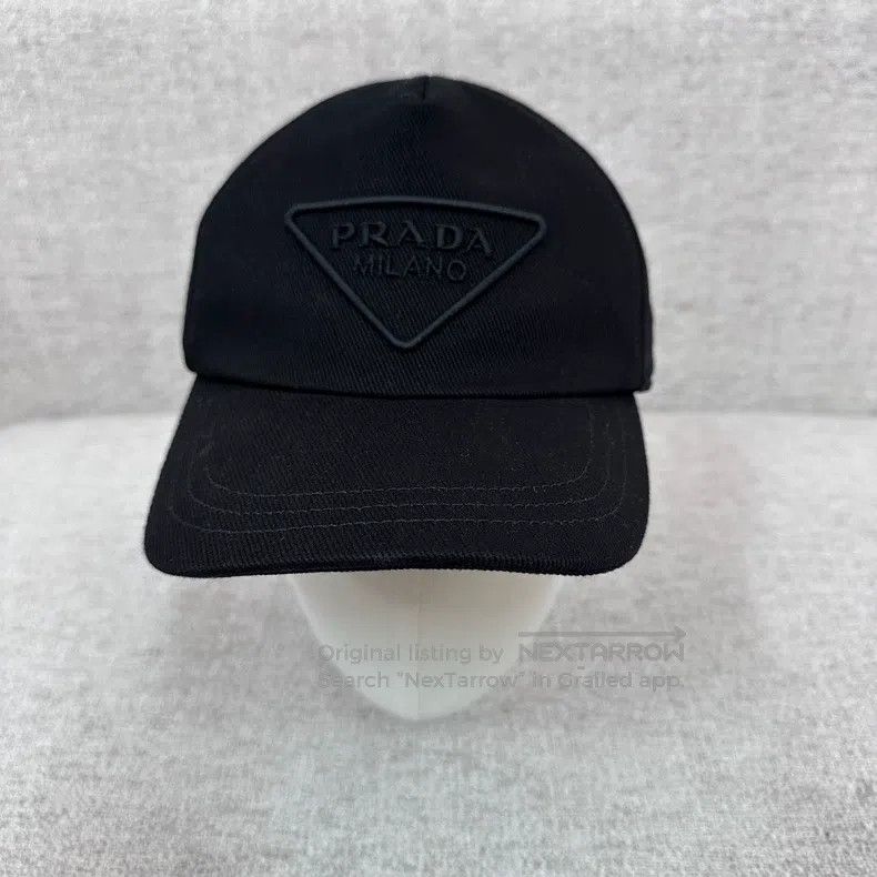Prada Prada SizeM Black triangle baseball cap Size ONE SIZE - 3 Thumbnail