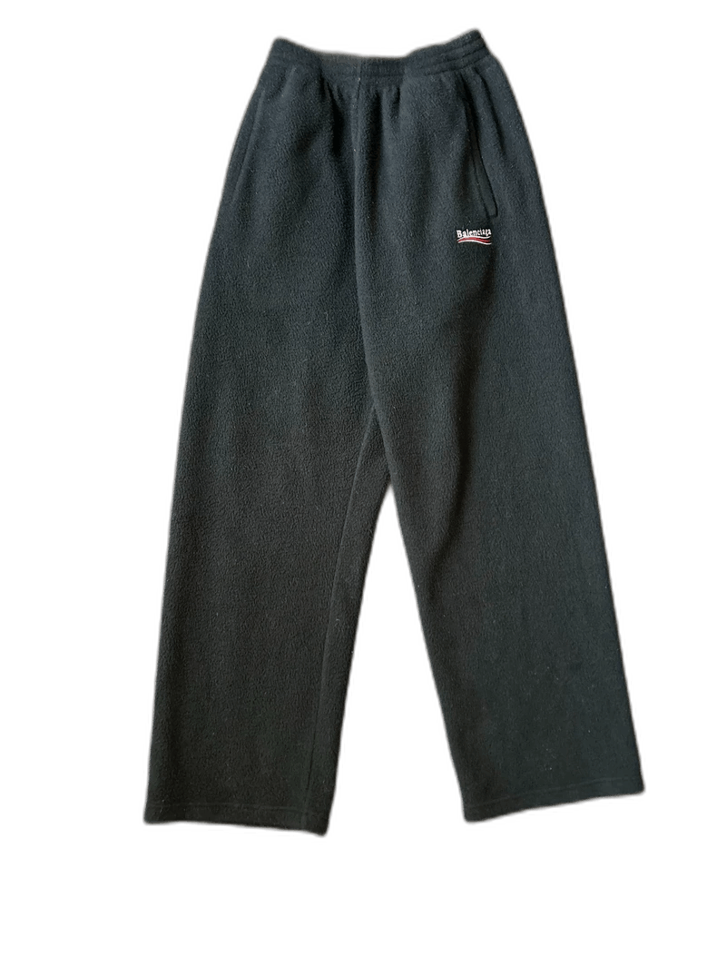 Balenciaga balenciaga black fleece sports pants Size US 30 / EU 46 - 1 Thumbnail
