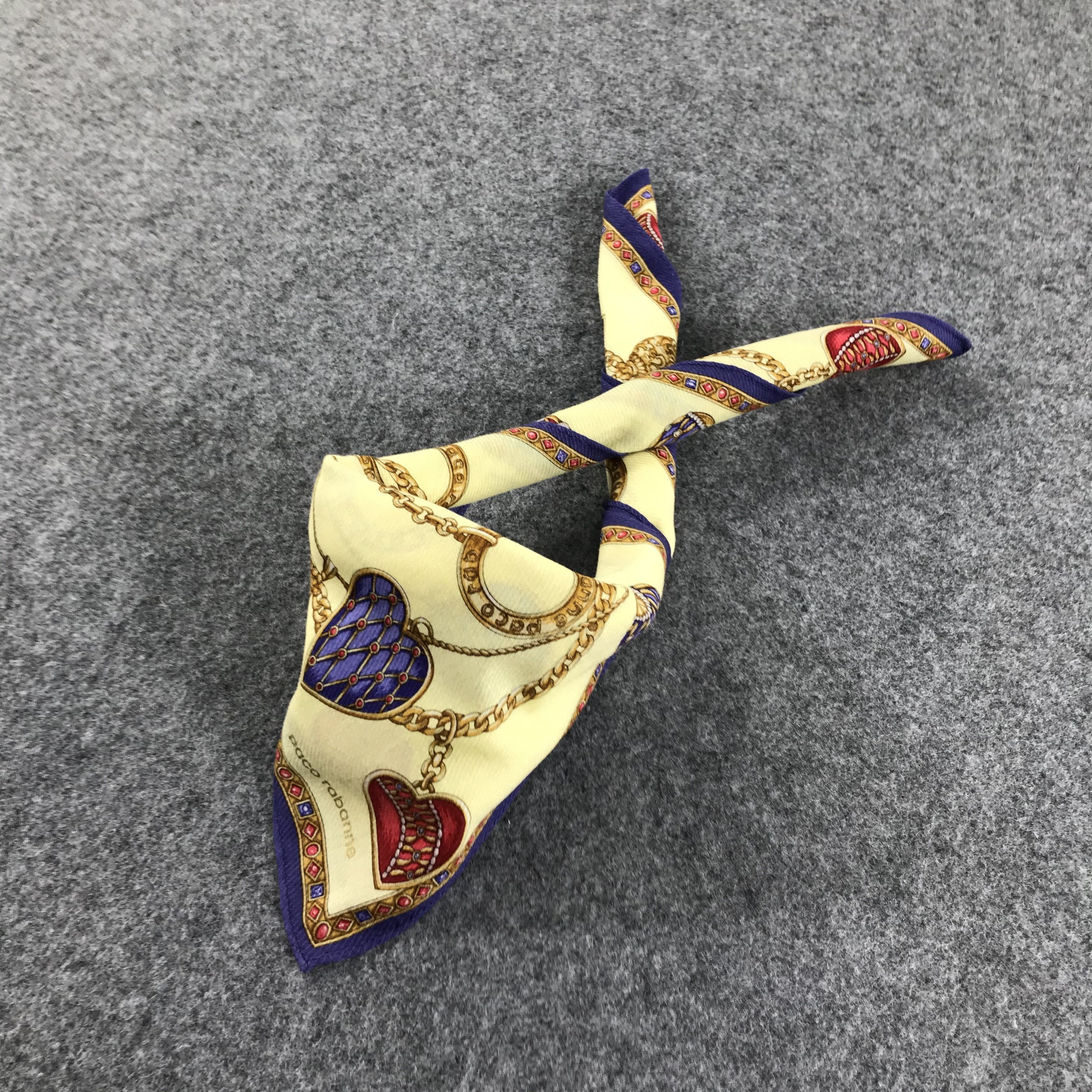 Japanese Brand Paco Rabanne Handkerchief Neckerchief Bandana H347 Size ONE SIZE - 3 Thumbnail