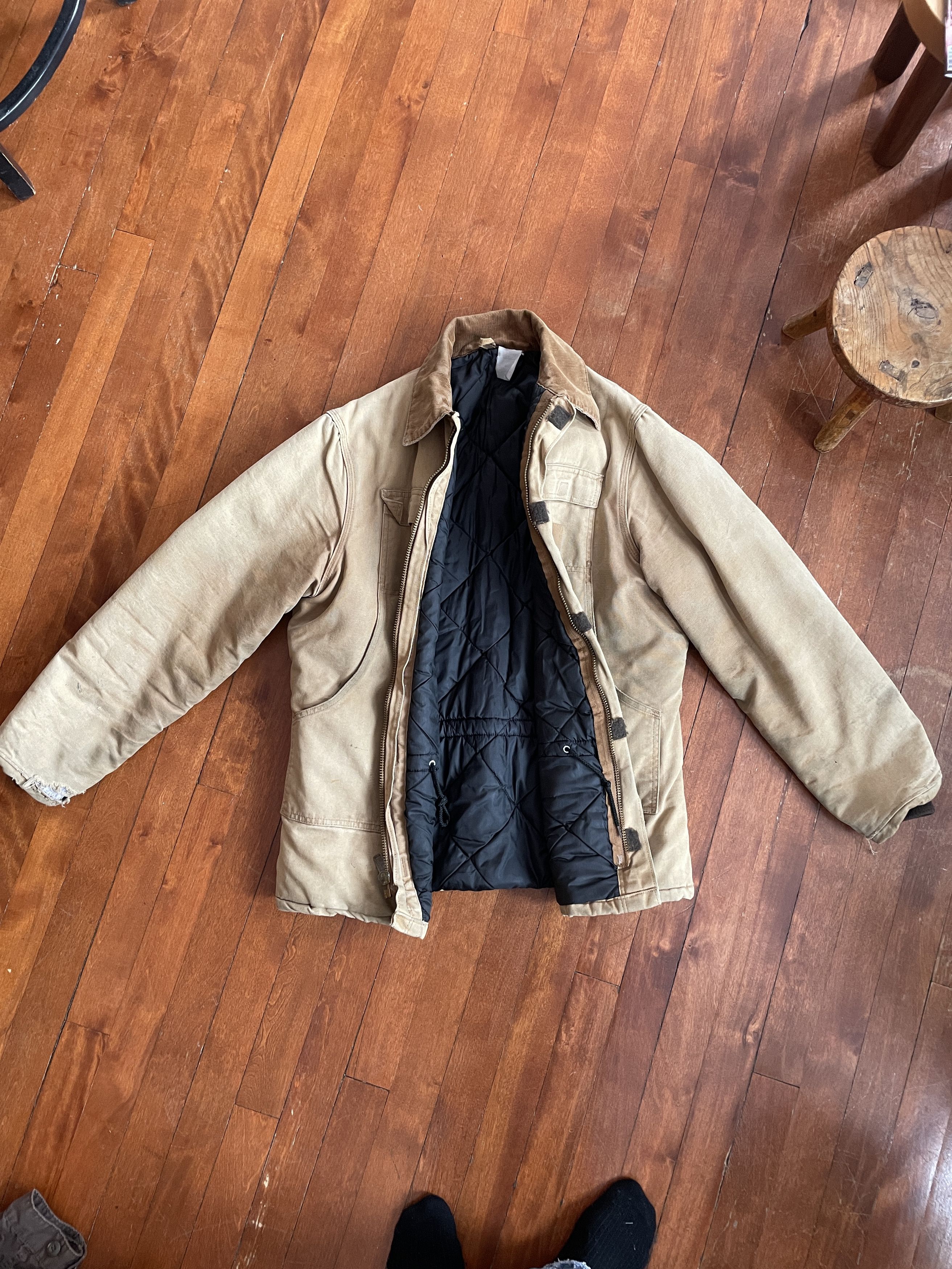 Carhartt Lined Carhartt Beige Jacket Size US L / EU 52-54 / 3 - 3 Thumbnail