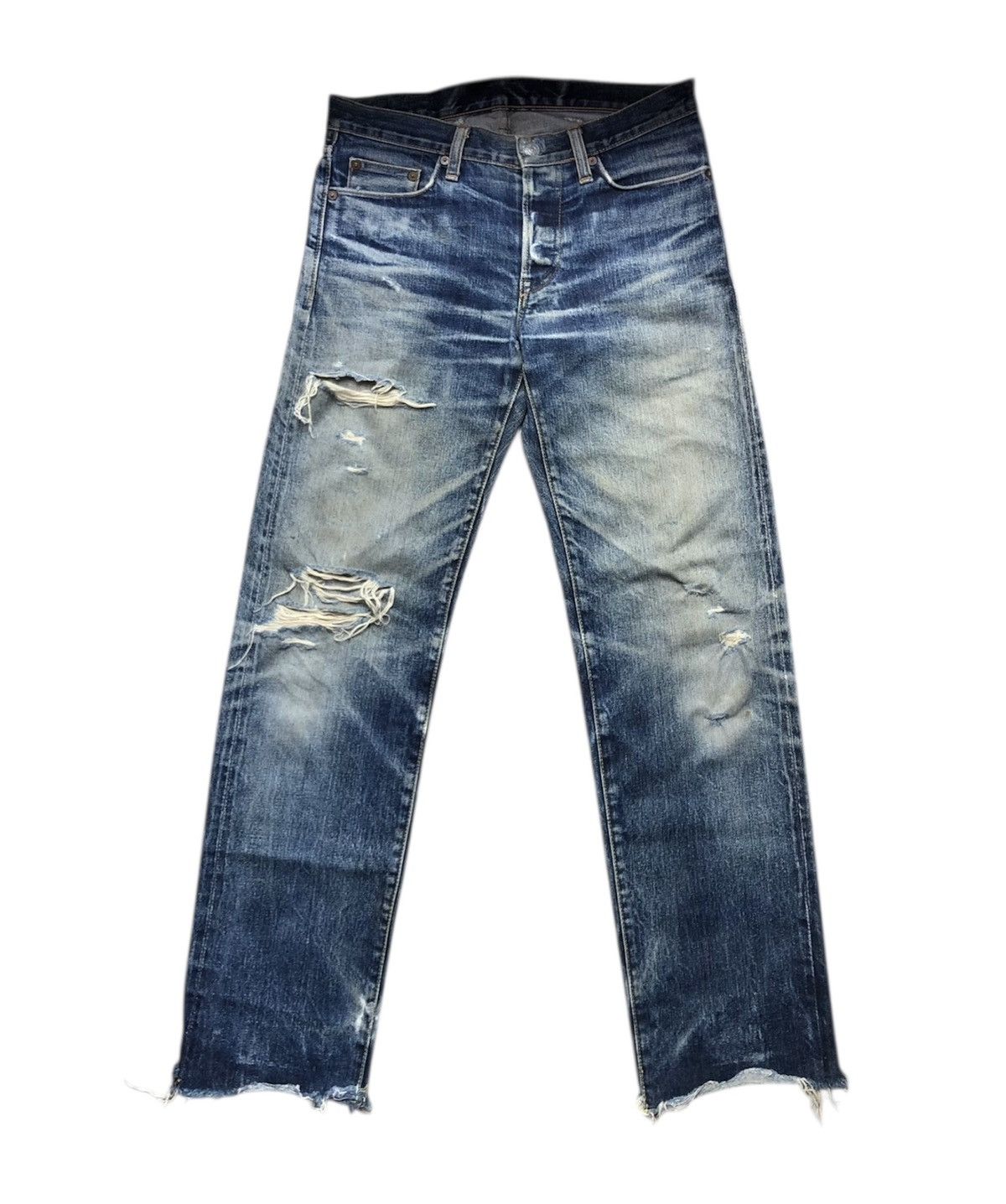 Hysteric Glamour Hysteric Glamour Distressed With Stud Selvedge Jeans Size US 31 - 1 Thumbnail