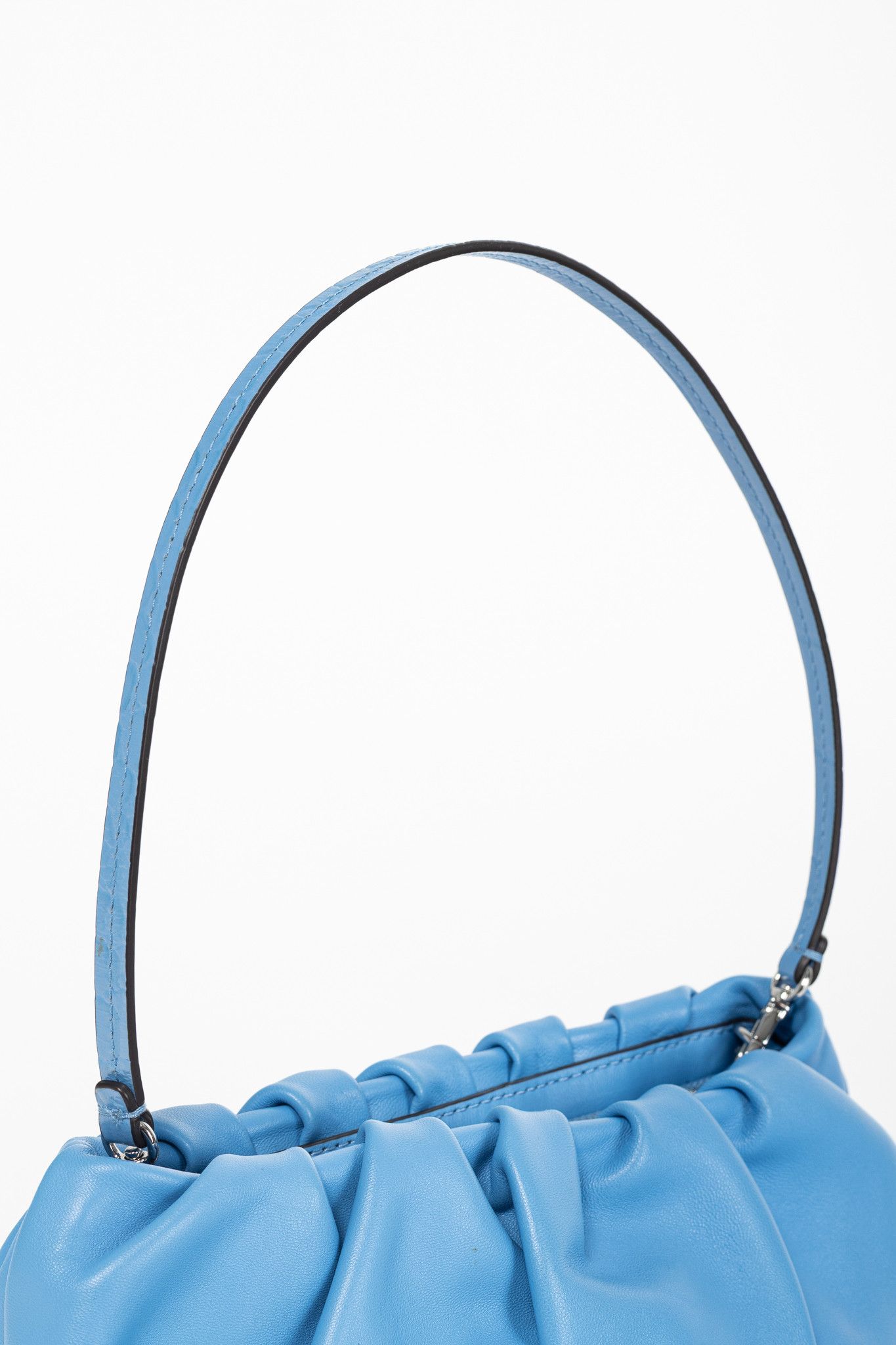Staud STAUD Bean Marine Ruched-Leather Convertible Mini Bag Size ONE SIZE - 6 Thumbnail