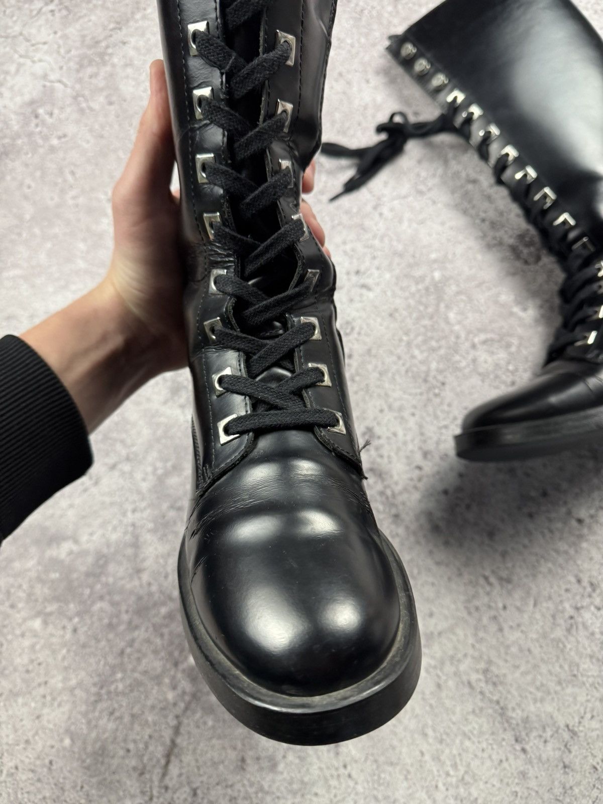Japanese Brand Vintage AS 98 Zip Ankle Owens Style Leather Distressed Boots Size US 7 / IT 37 - 10 Thumbnail