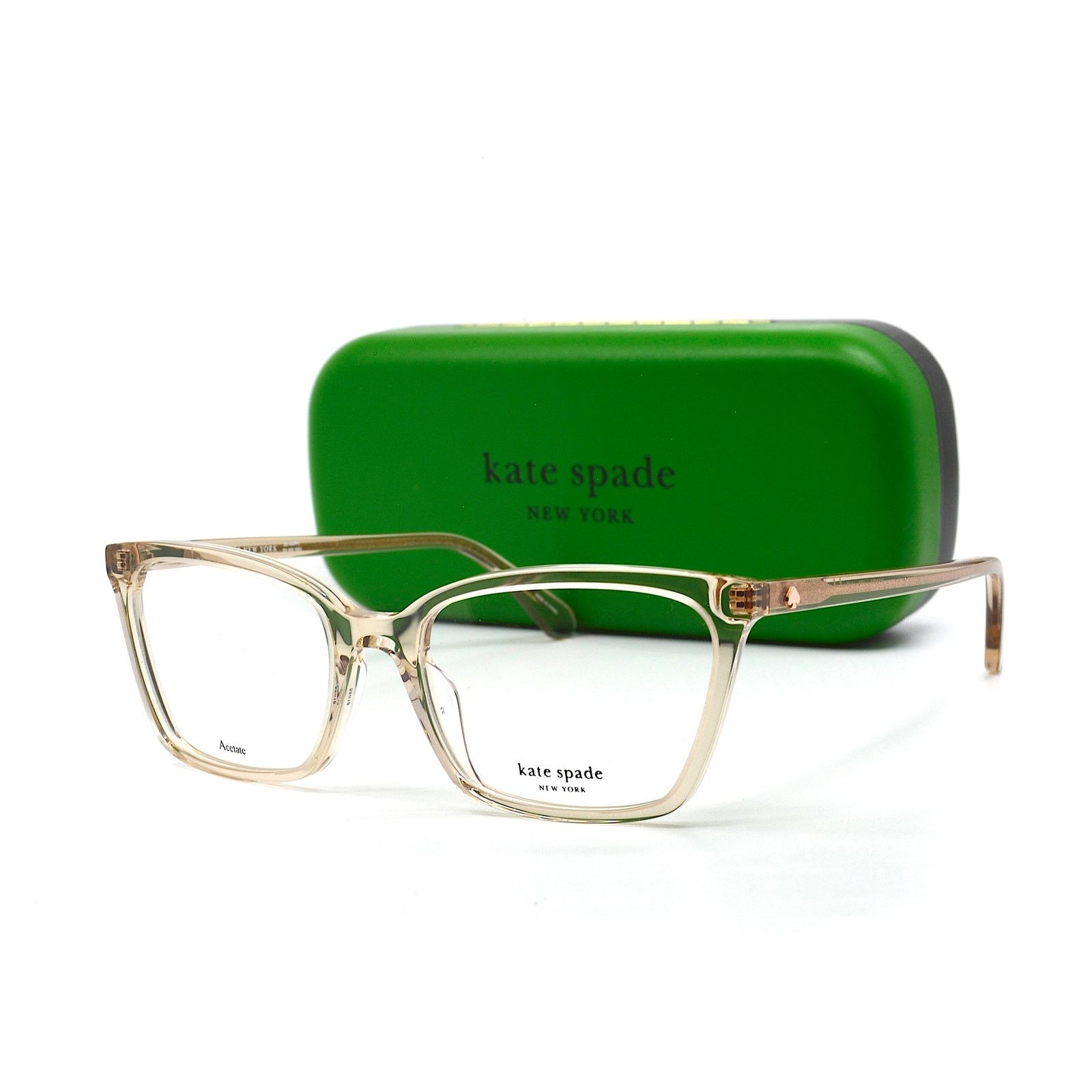 Kate Spade NEW KATE SPADE WANDA 10A TRANSPARENT PEACH EYEGLASSES FRAME Size ONE SIZE - 1 Thumbnail