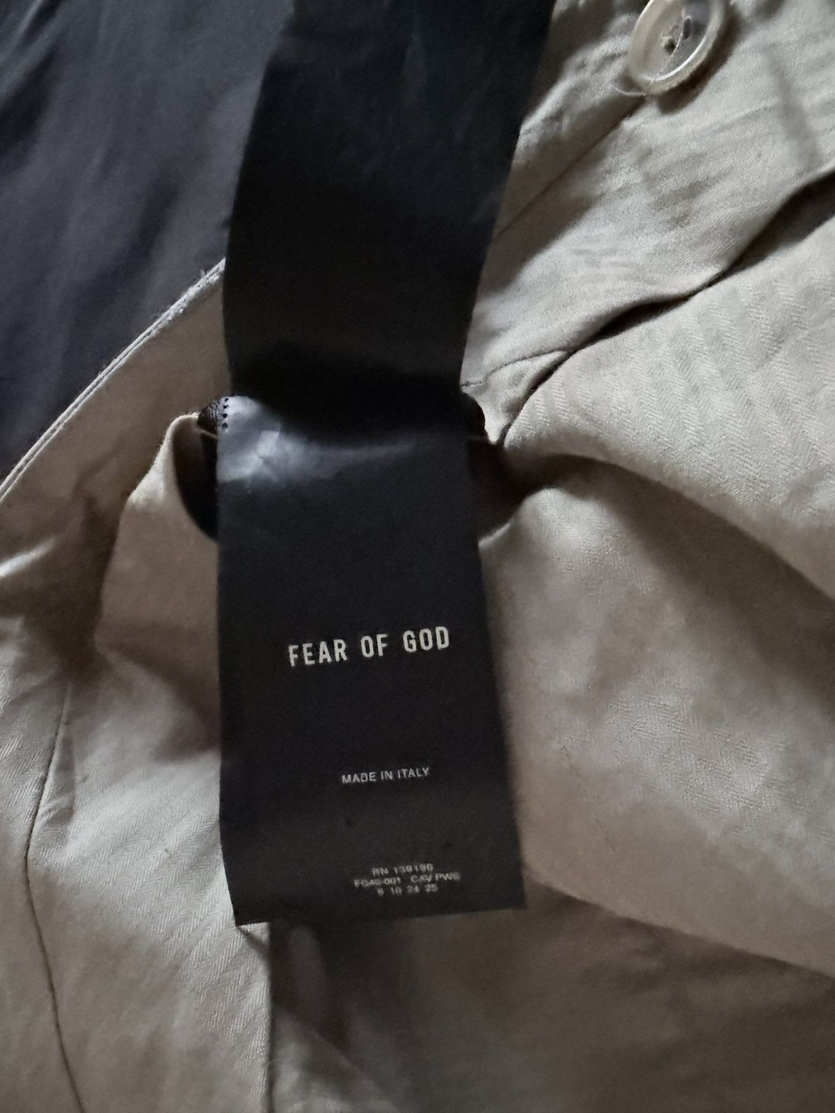 Fear of God Fear Of God Eternal Wide Leg Wool Trousers IT52 Grey Beige Size US 34 / EU 50 - 16 Thumbnail