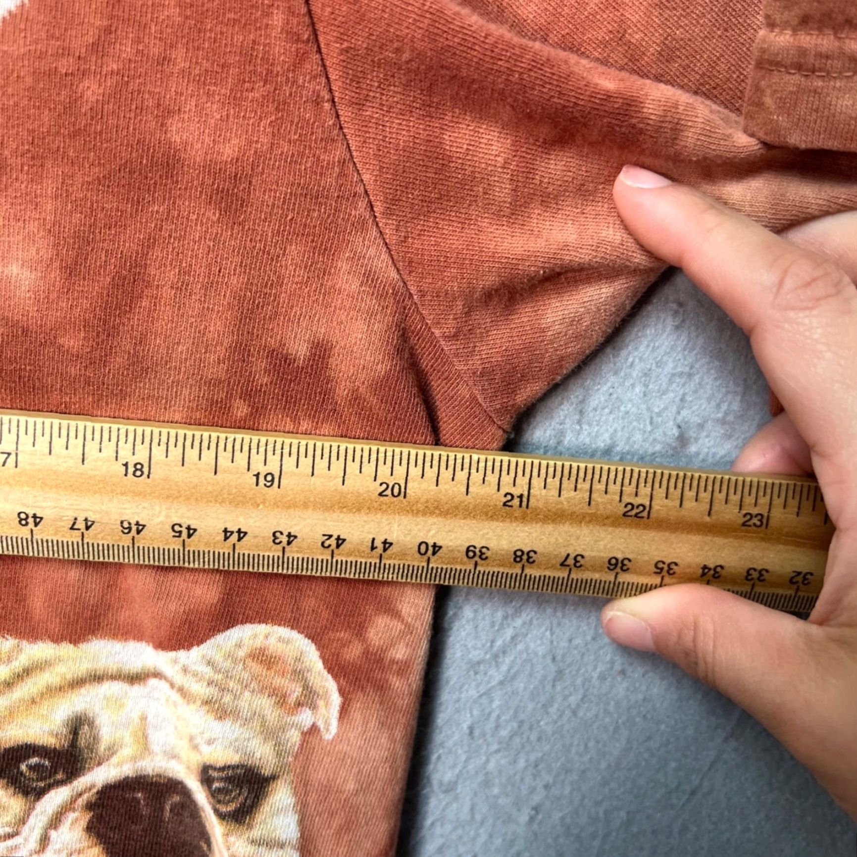 The Mountain VINTAGE The Mountain Shirt Adult Mens Medium Brown Tie-dye Cotton Graphic Bulldog Dog Puppy Size US M / EU 48-50 / 2 - 5 Thumbnail