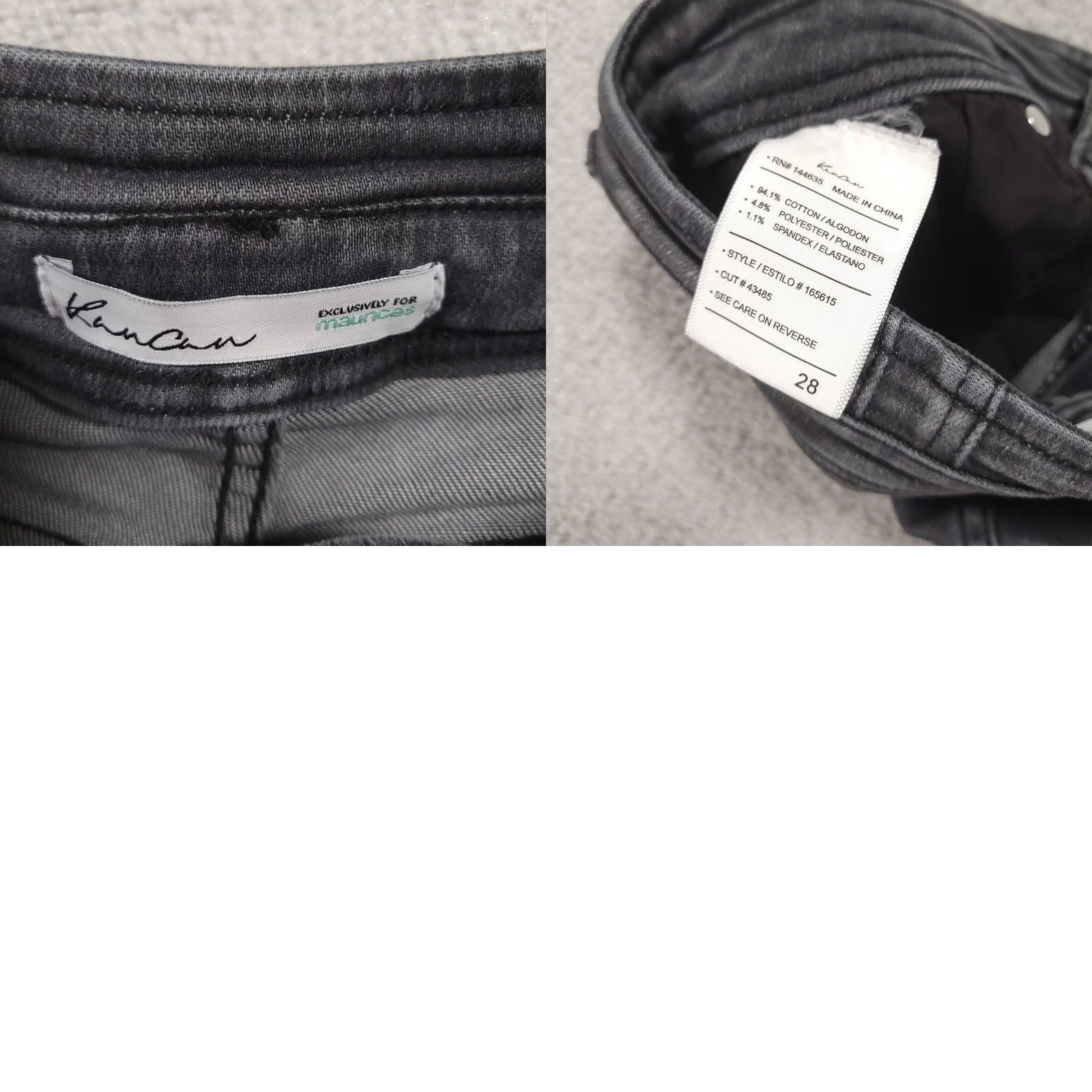 Vintage KanCan for Maurices High Rise Gray Raw Hem Skinny Jeans Womens Size 28 Size 28" / US 6 / IT 42 - 9 Thumbnail