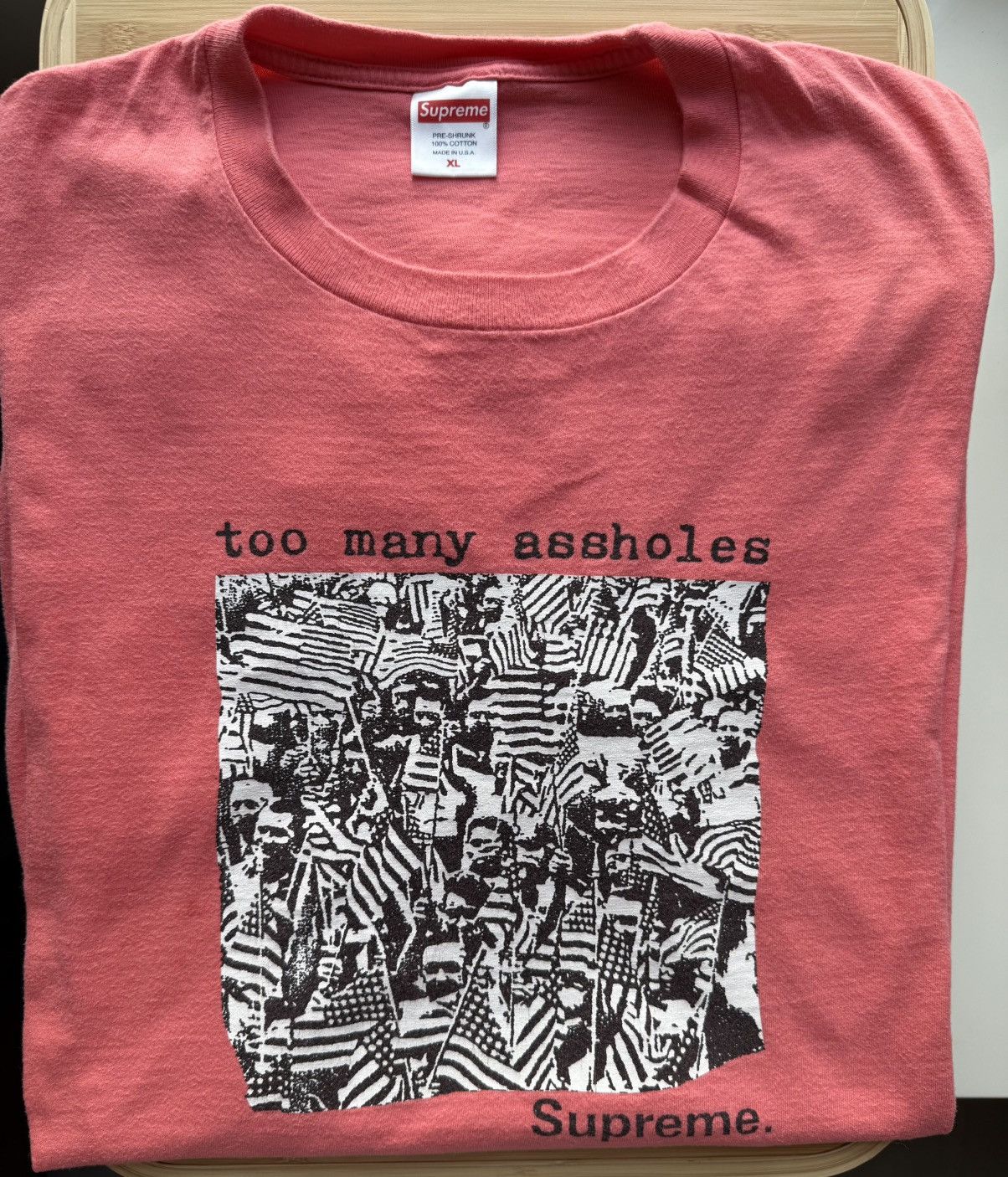 Supreme Supreme “Too Many Assholes” Bright Coral Size US XL / EU 56 / 4 - 1 Thumbnail