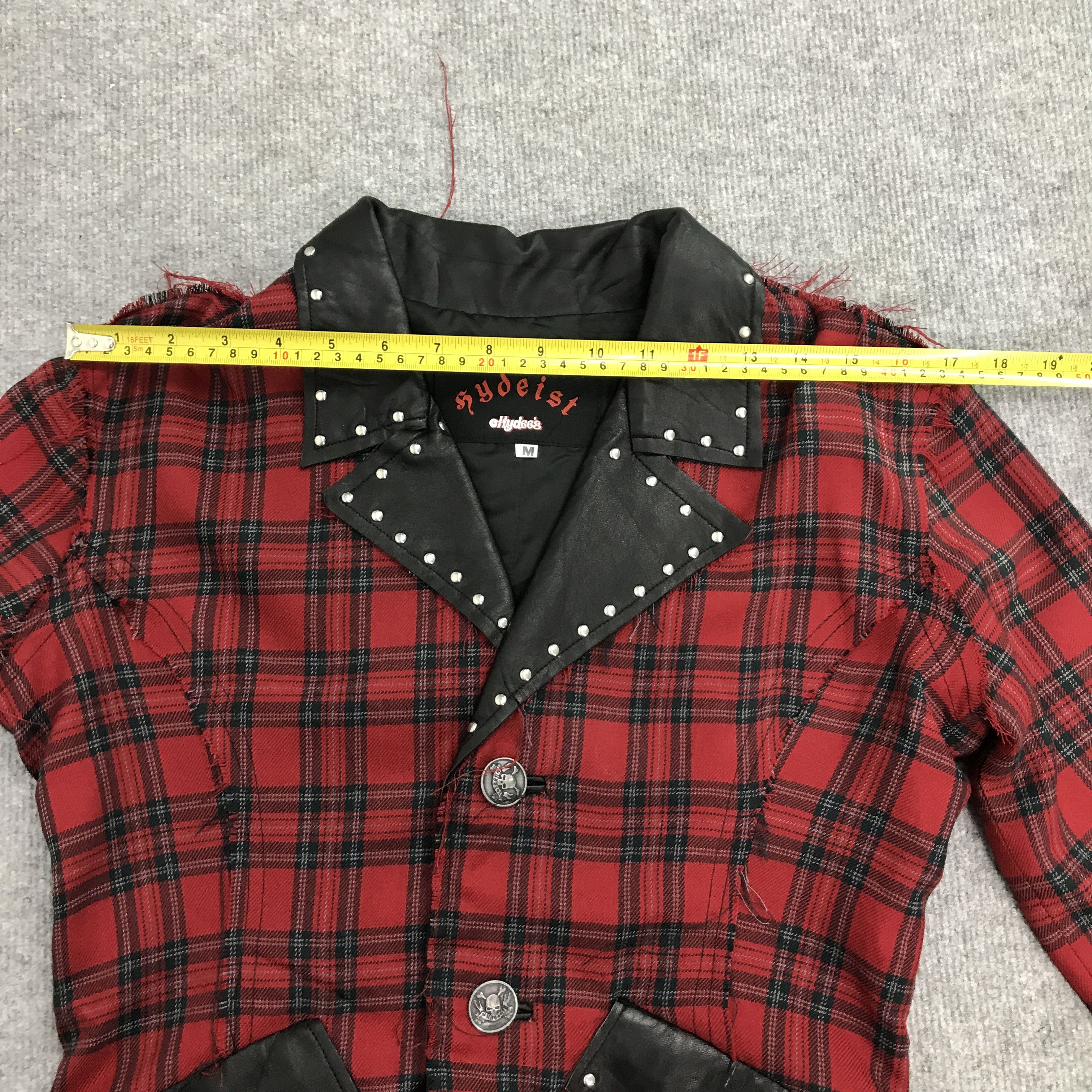 Japanese Brand SYDEIST HYDEES FLANNEL DESIGN PUNK STYLE COAT JACKET Size US M / EU 48-50 / 2 - 6 Thumbnail