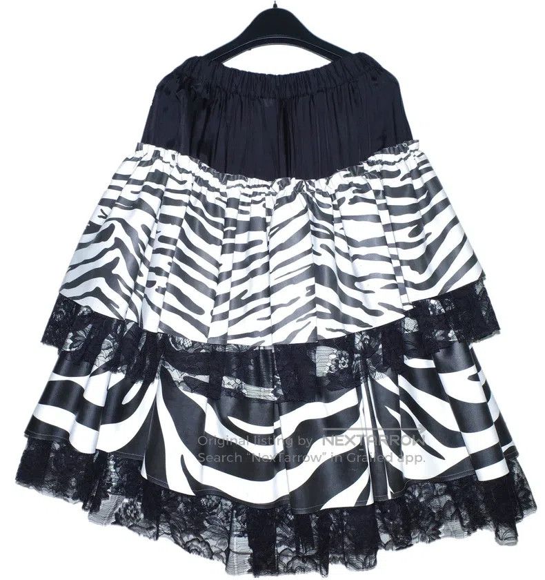 Comme des Garcons Comme Des Garcons size S Zebra Print Lace Skirt Size 23" - 2 Thumbnail