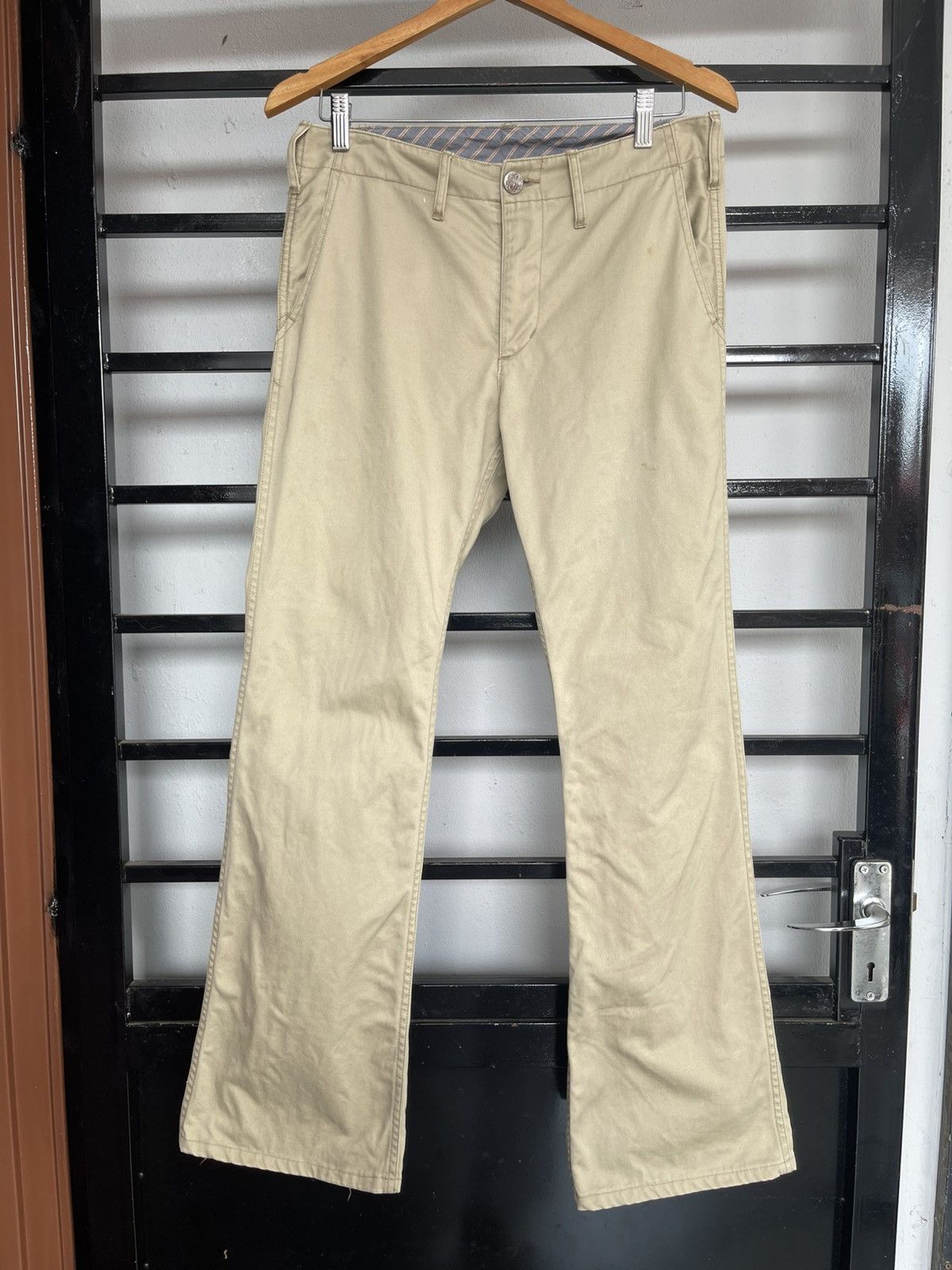 Japanese Brand Vintage Naked Sun Flare Chino Pants Size US 30 / EU 46 - 1 Thumbnail