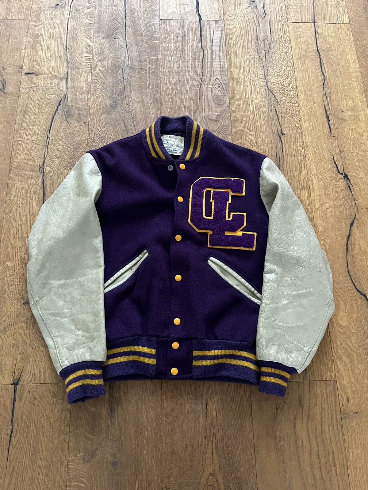 image of Vintage Varsity Jacket in Purple, Men's (Size Small)