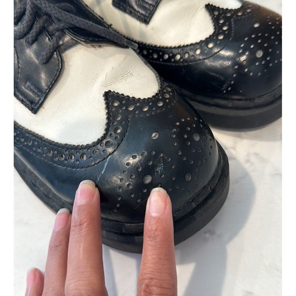 Other Vintage 90s black white rockabilly wing tipped brogue oxford Size US 9 / EU 42 - 4 Thumbnail