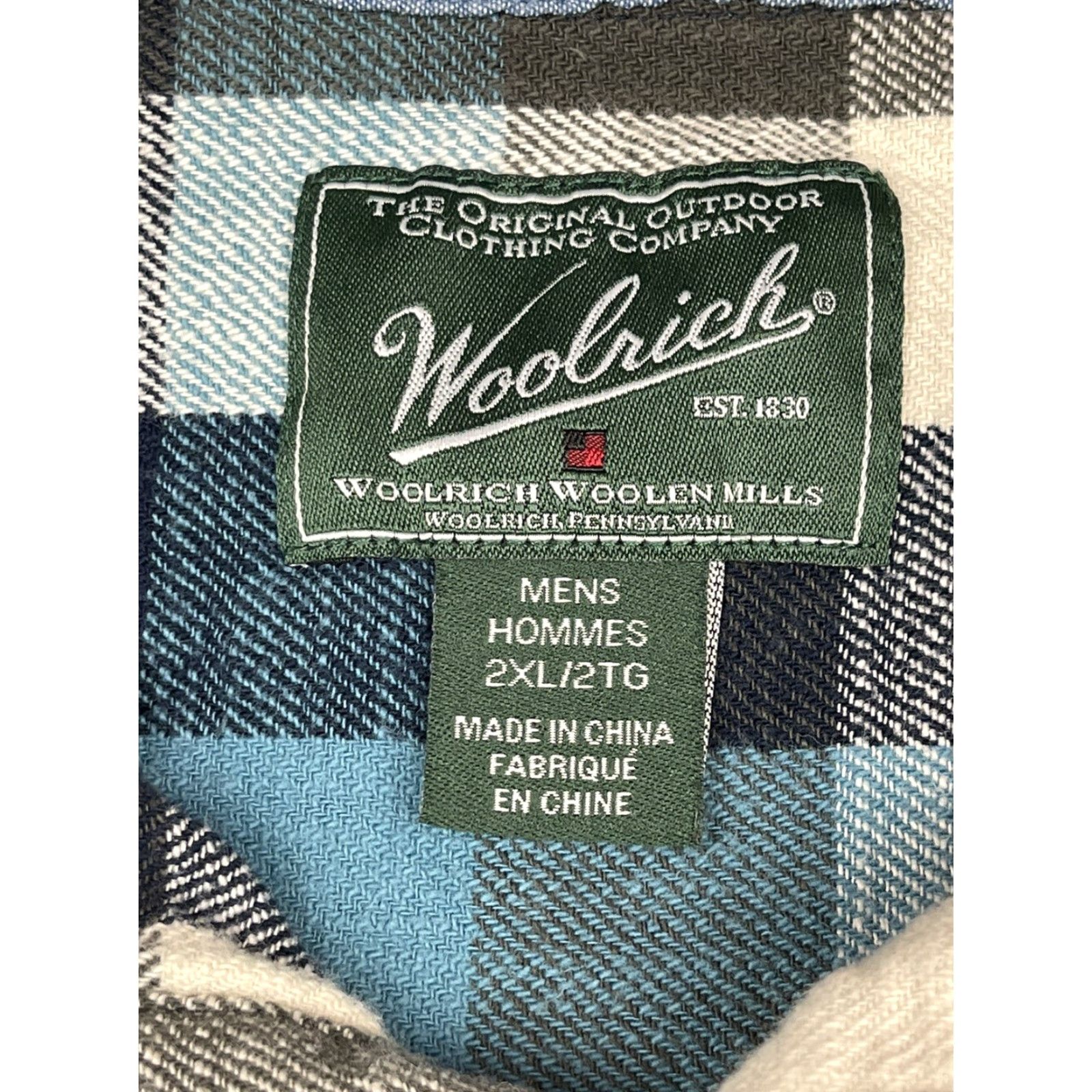 Vintage Woolrich Mens Flannel Shirt Heavyweight Long Sleeve Blue Buffalo Plaid Size 2XL Outdoor Hiking Size US XXL / EU 58 / 5 - 3 Thumbnail