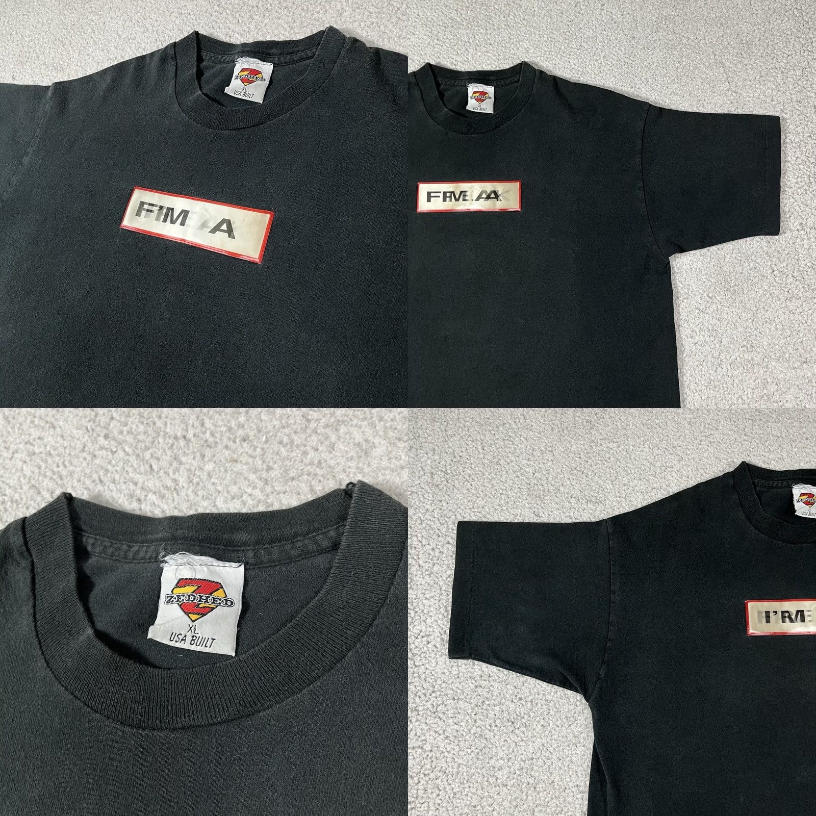 Vintage VINTAGE Zed Hed Shirt Mens XL Black IM A FREAK Funny Parody Comedy Skater Grunge 90s 80s USA Logo T-Shirt Mens XL Black Size US XL / EU 56 / 4 - 8 Thumbnail