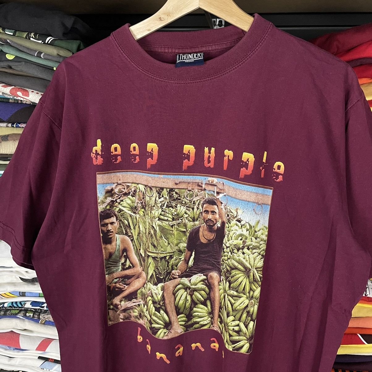 Band Tees × Vintage Vintage Deep Purple Band Rock Metal Tee Vintage 90s Bananas Size US M / EU 48-50 / 2 - 3 Thumbnail