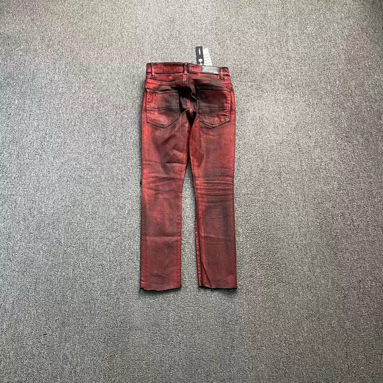 Amiri AMIRI Black Red Jeans Size US 29 - 2 Thumbnail