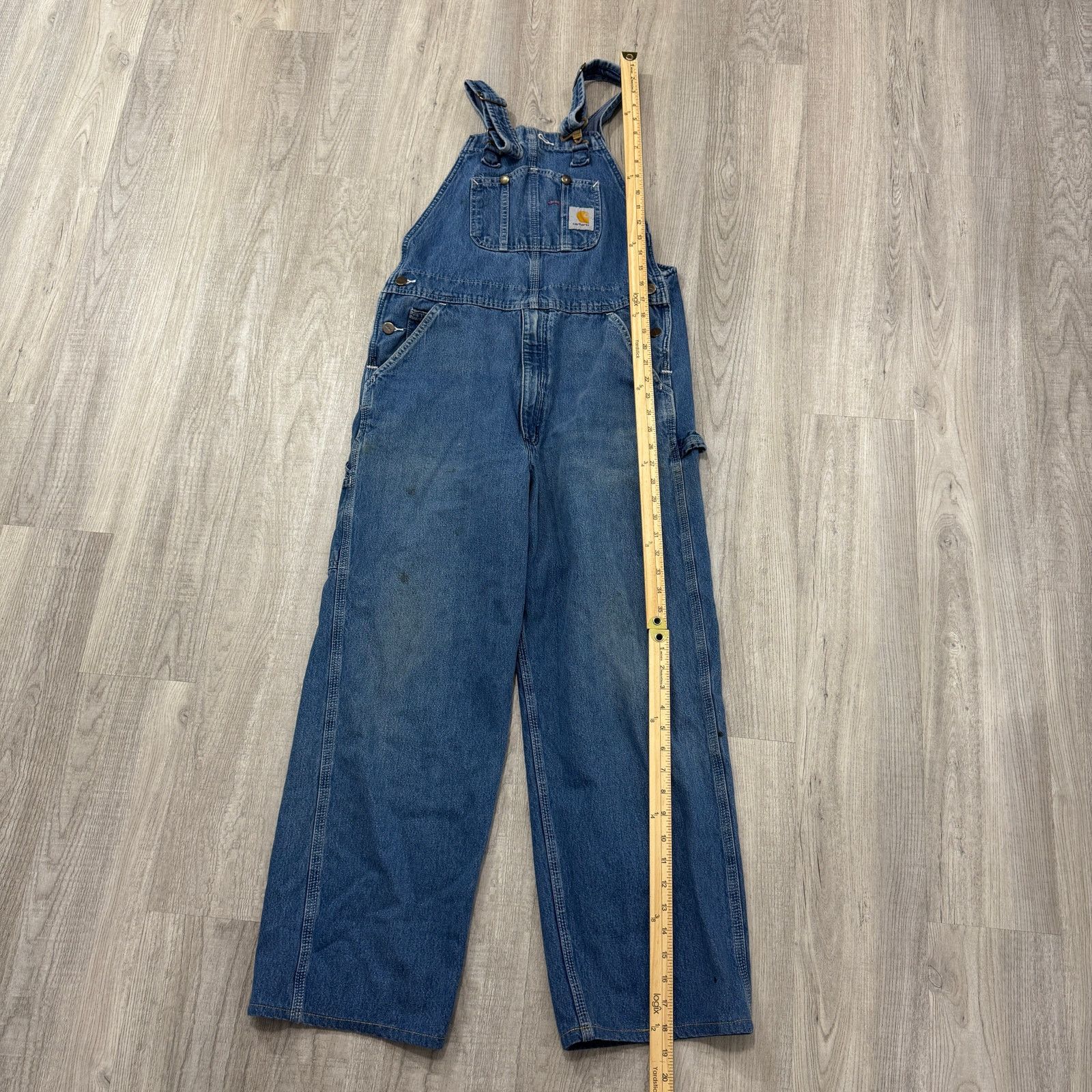 Carhartt Vintage Carhartt Overalls Men's 34 Blue 27" Inseam Denim Size US 34 / EU 50 - 12 Thumbnail
