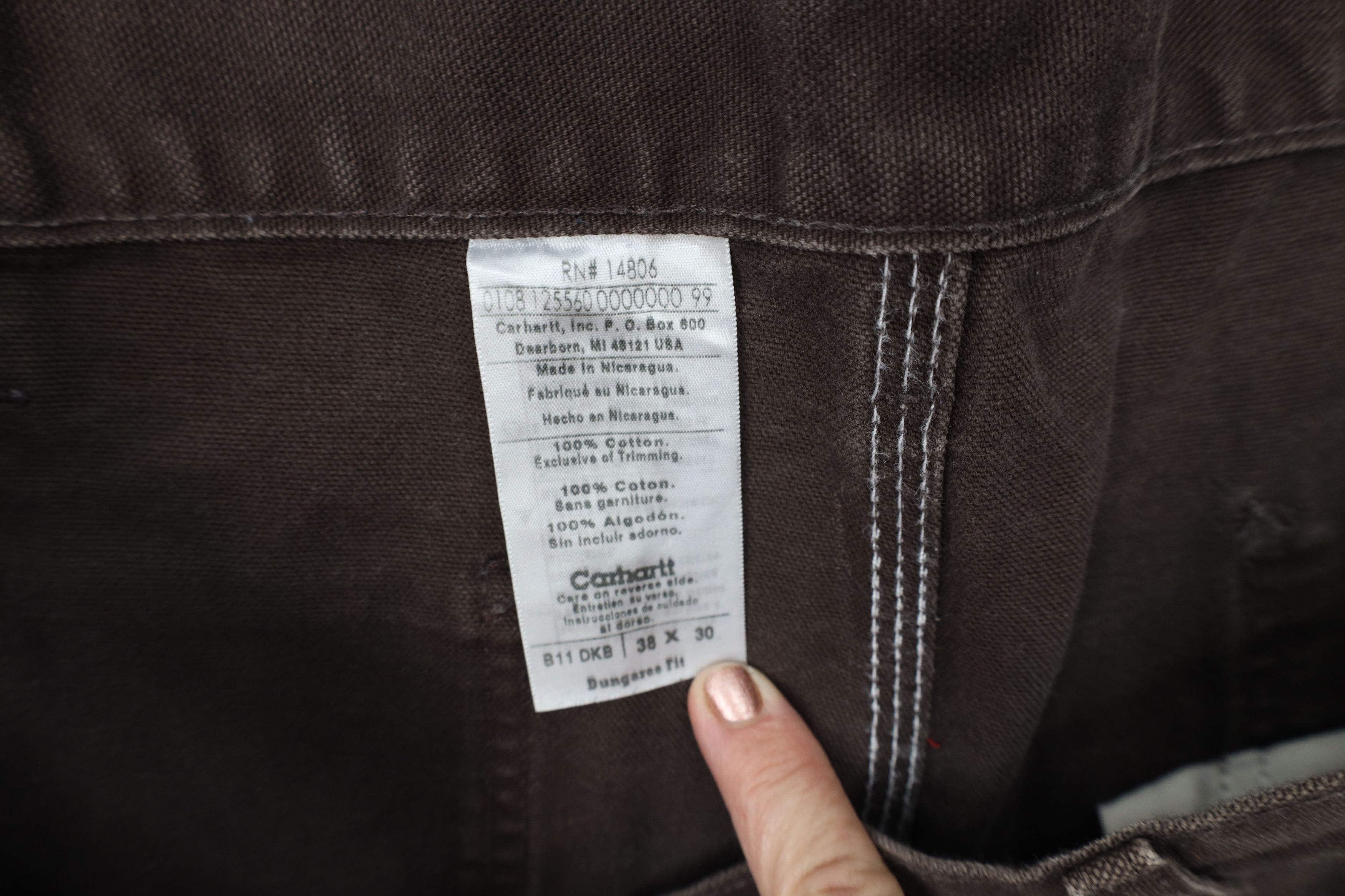 Carhartt Vintage Y2K Carhartt Canvas Wide Leg Dungaree Pants Brown Size US 38 / EU 54 - 9 Thumbnail