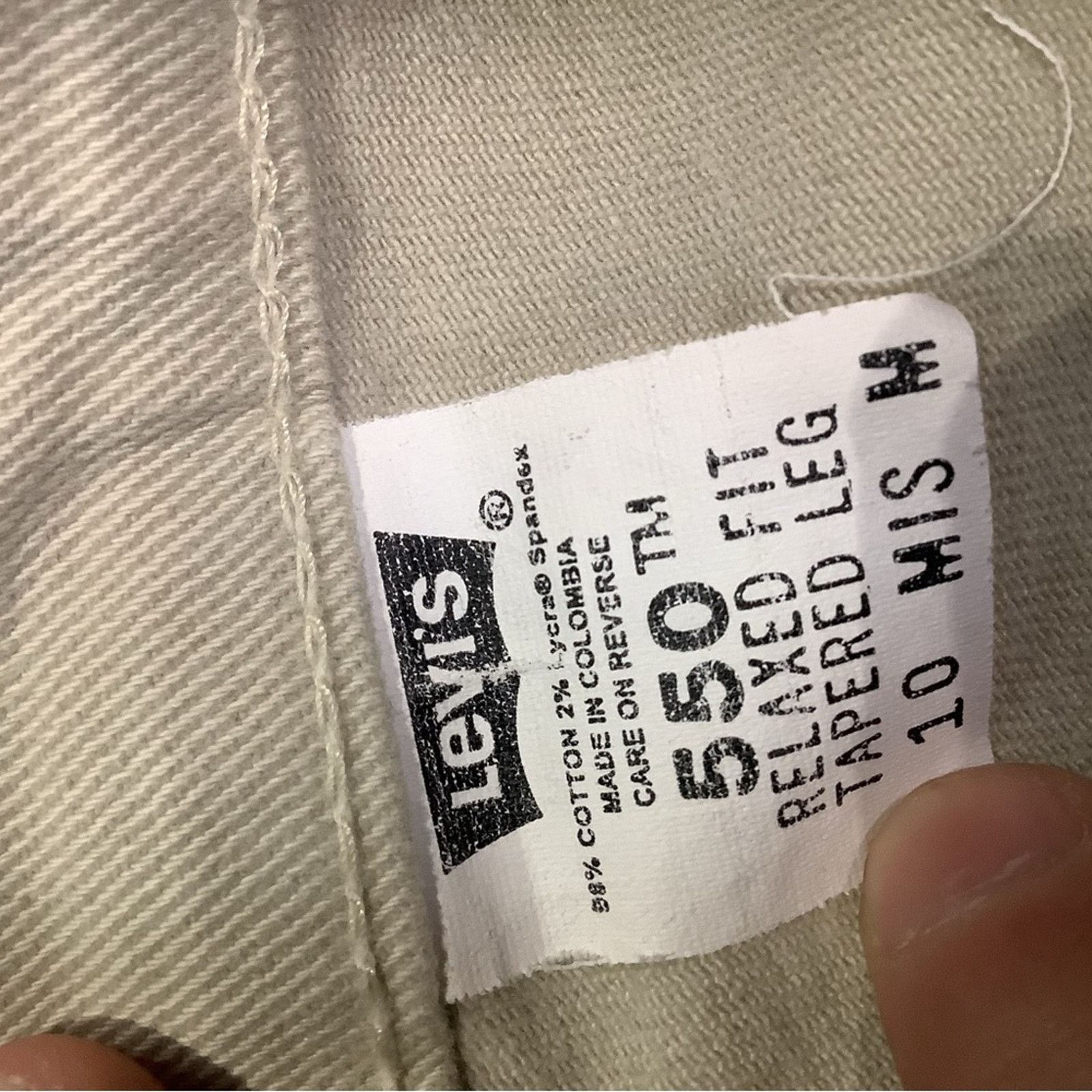 Levi's 1990s 550 Levi jeans khaki Jean Size 32" / US 10 / IT 46 - 3 Thumbnail