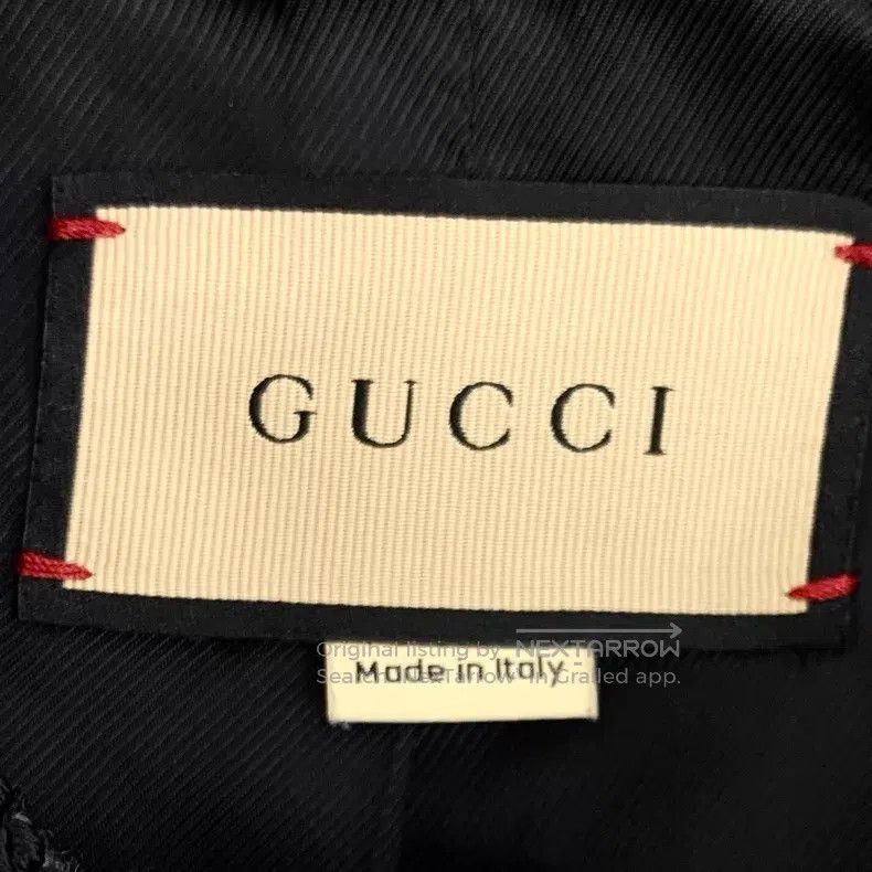 Gucci Gucci Dark gray logo jacquard full-print wool woven tweed Size XS / US 0-2 / IT 36-38 - 6 Thumbnail