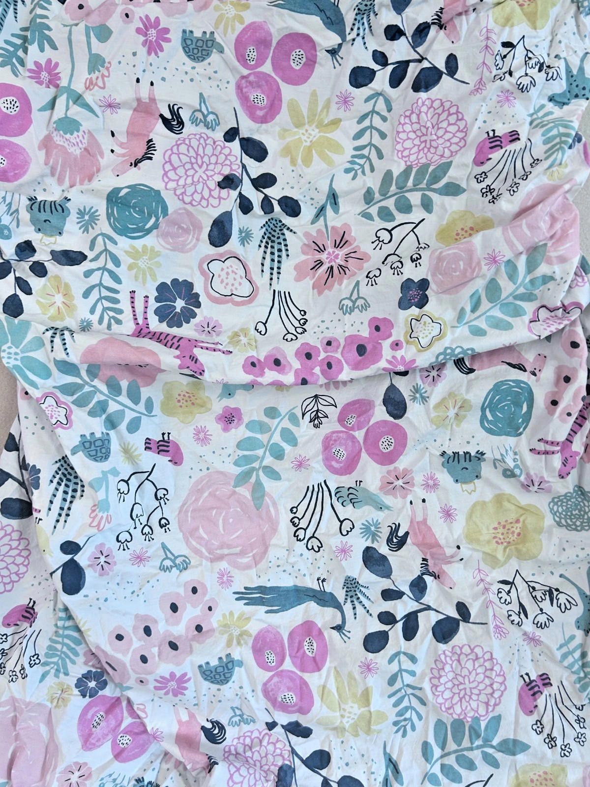 Designer POTTERY BARN Organic Cotton Fitted Sheet Fairytale Friends Size ONE SIZE - 2 Thumbnail