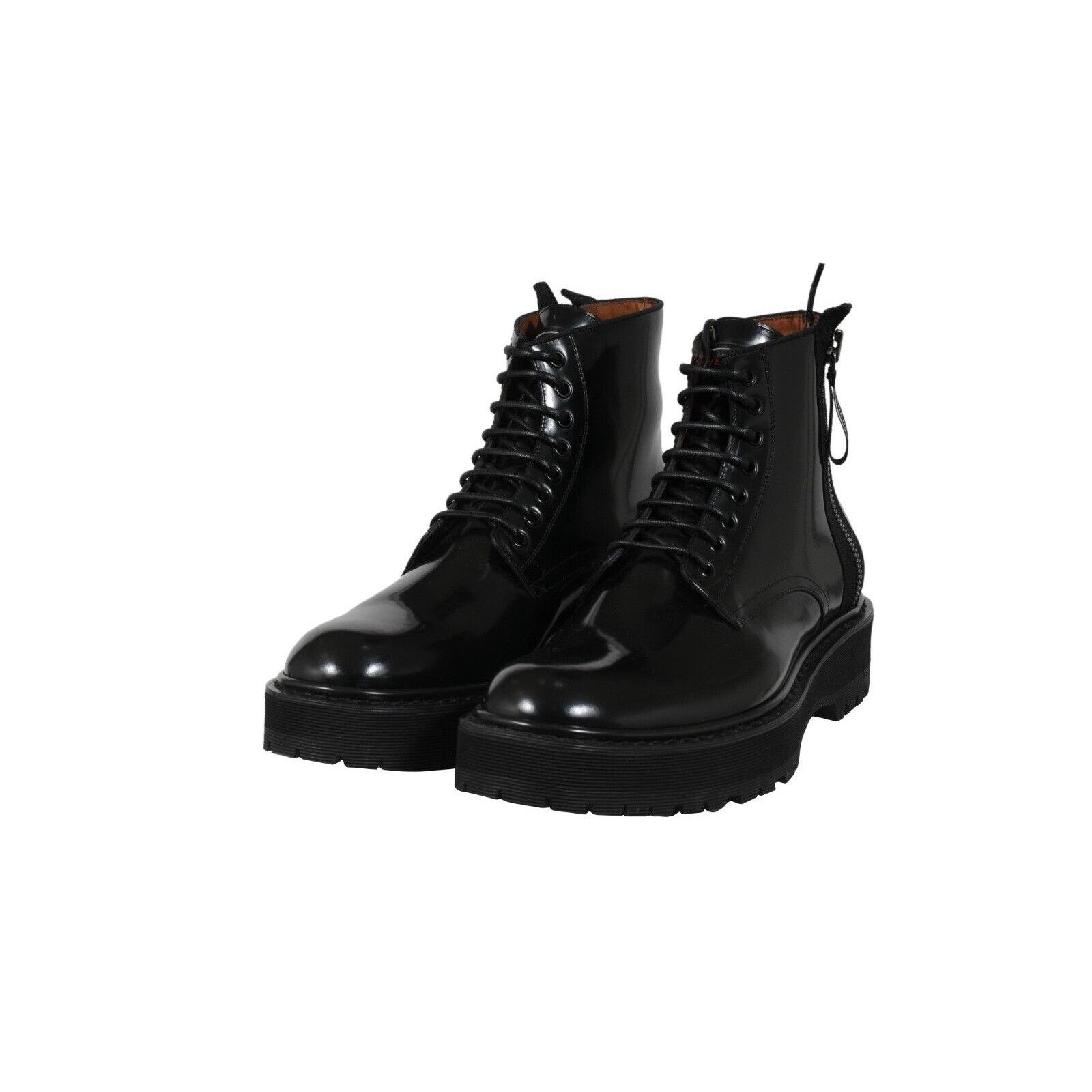 Givenchy Combat Boots Black Leather Side Zip Size US 11 / EU 44 - 3 Thumbnail