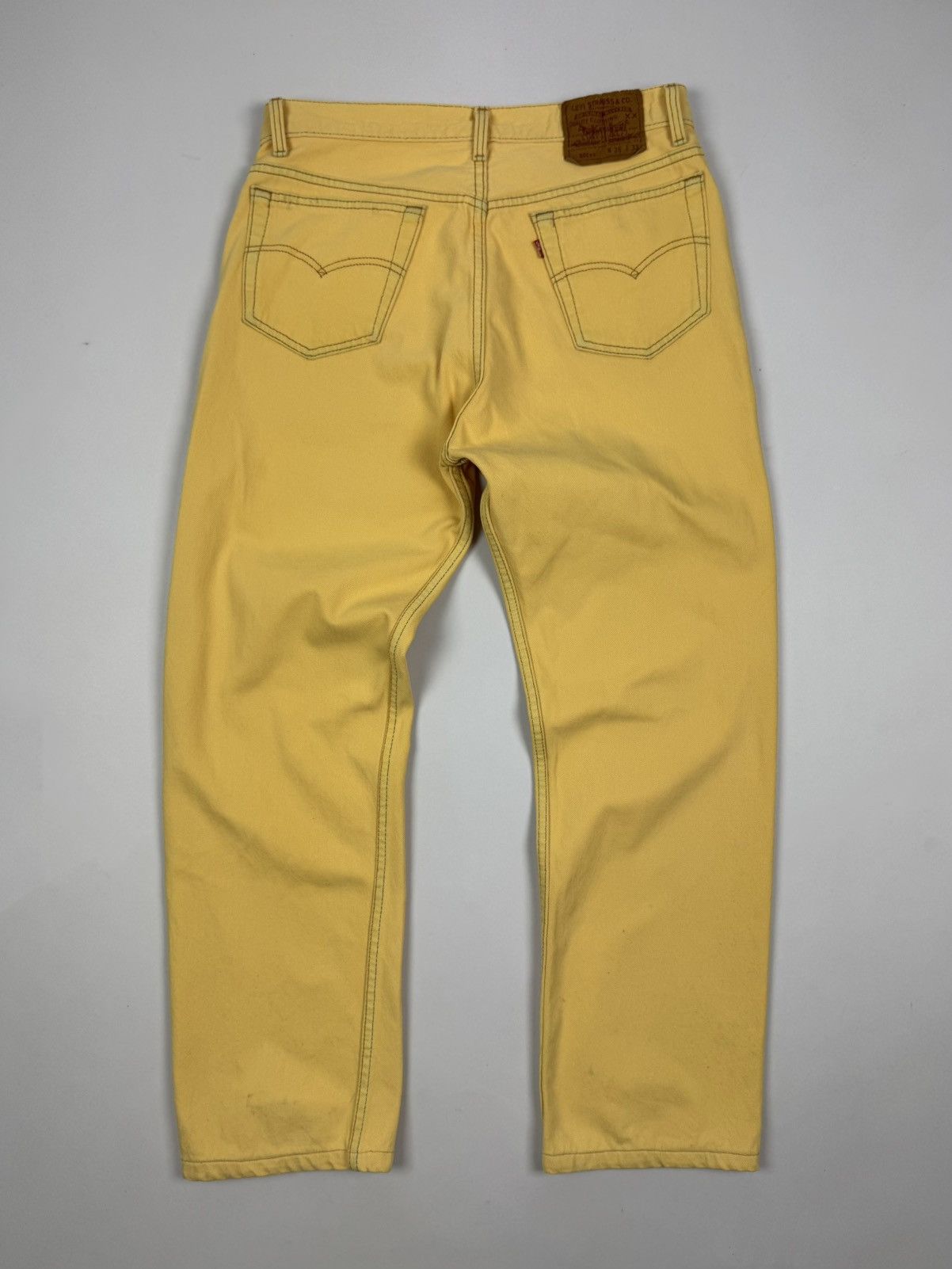 Levi's 1990’s Distressed Levi’s 501xx Yellow Denim Jeans Pants Size US 36 / EU 52 - 16 Thumbnail