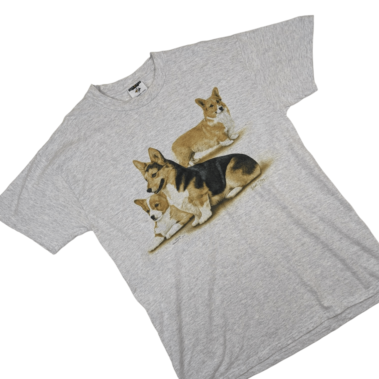 Jerzees Vintage 90's JERZEES Cute Dog Animal Graphic T-Shirt Size US M / EU 48-50 / 2 - 2 Thumbnail