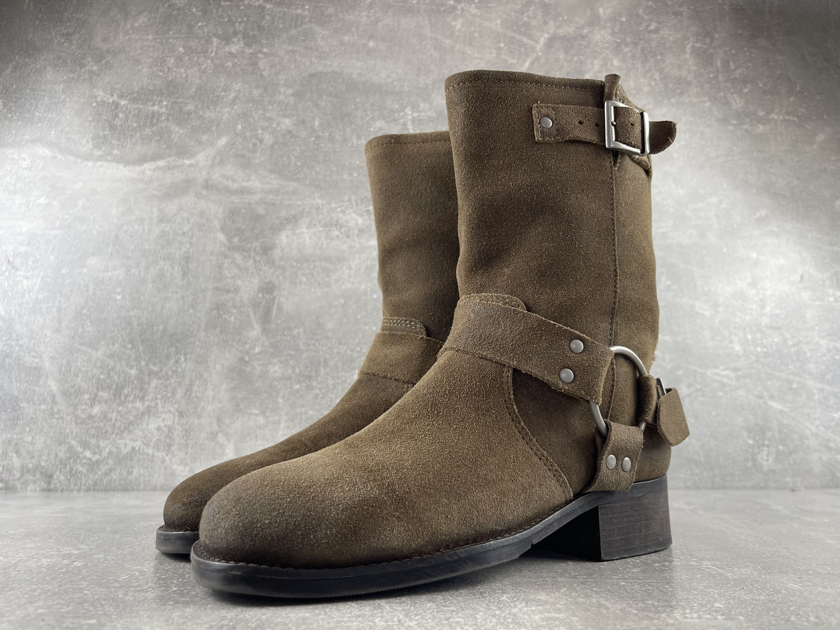 Ma+ Cowboy western avant garde suede biker harness boots Size US 8 / IT 38 - 2 Thumbnail