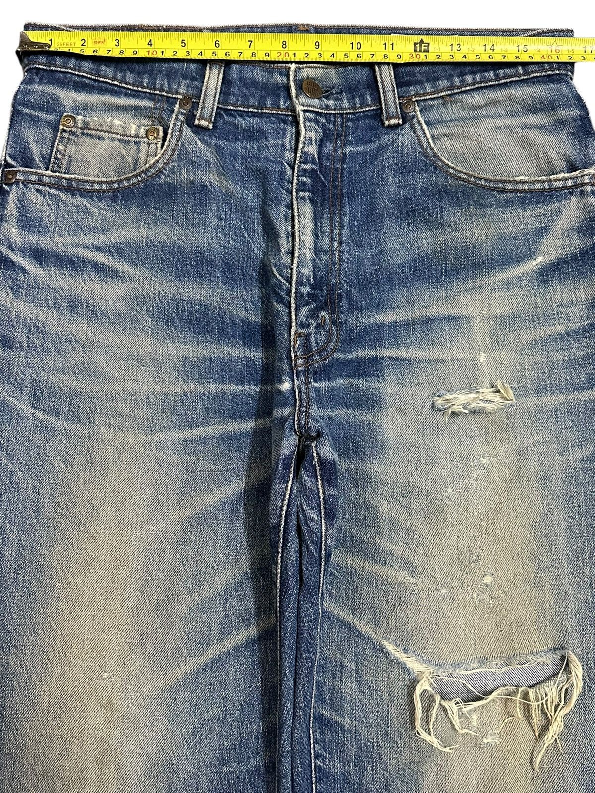Big John Vintage Big John Classic Mud Wash Style Distress Baggy Jeans Size US 33 - 13 Thumbnail