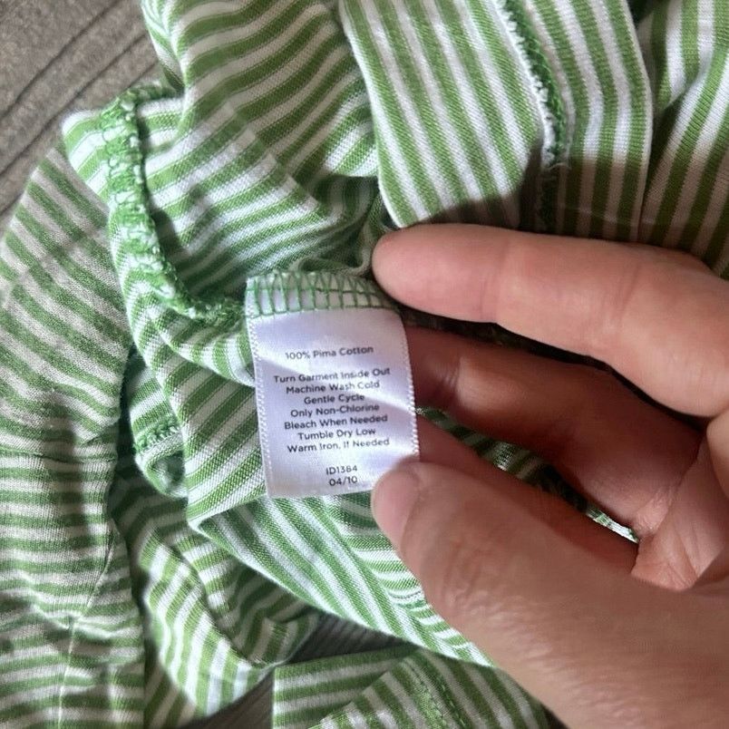 Other no brand white green striped long sleeve shirt Size M / US 6-8 / IT 42-44 - 4 Thumbnail